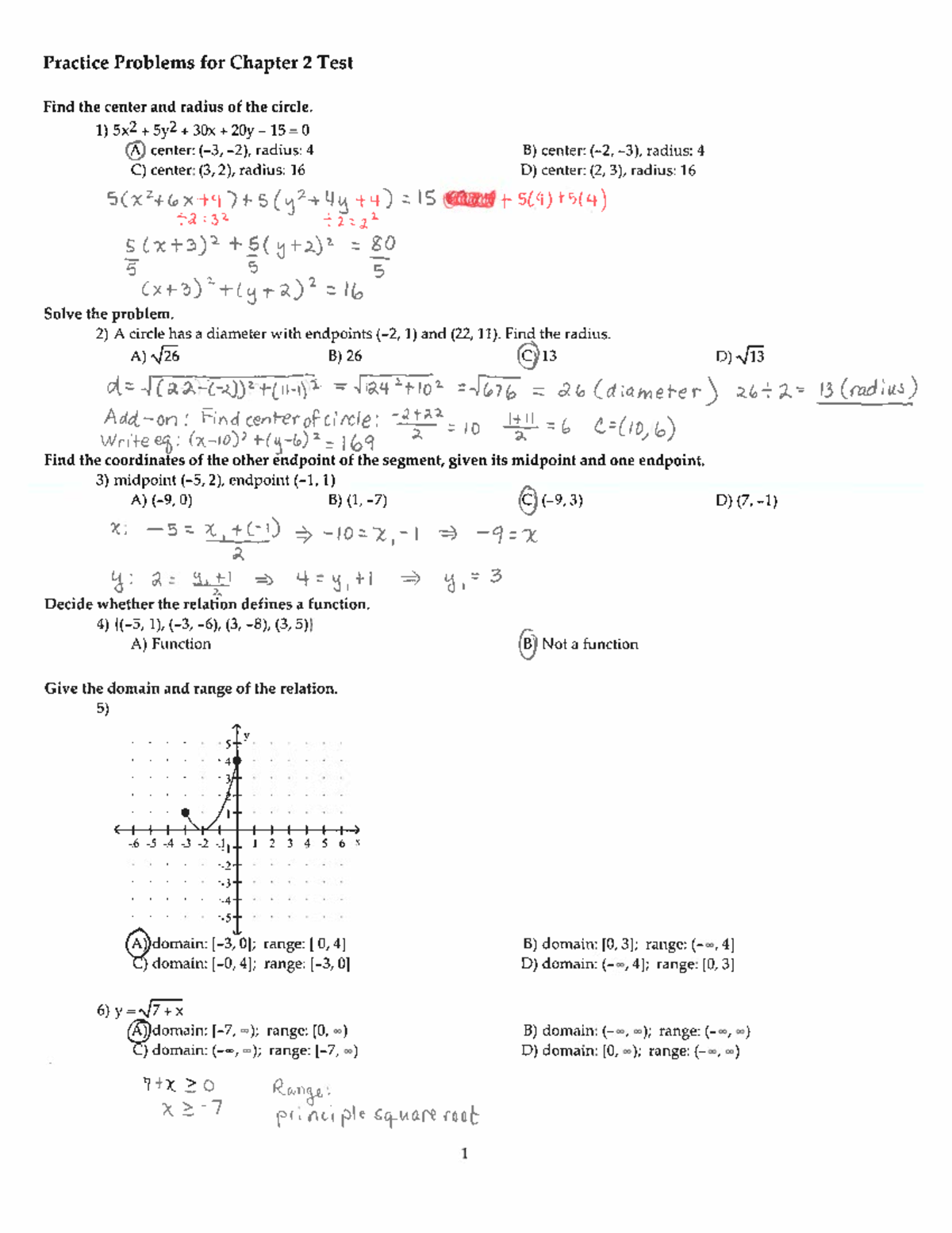 Answers for Chapter 2 Test Review (2021 Edition) - Studocu