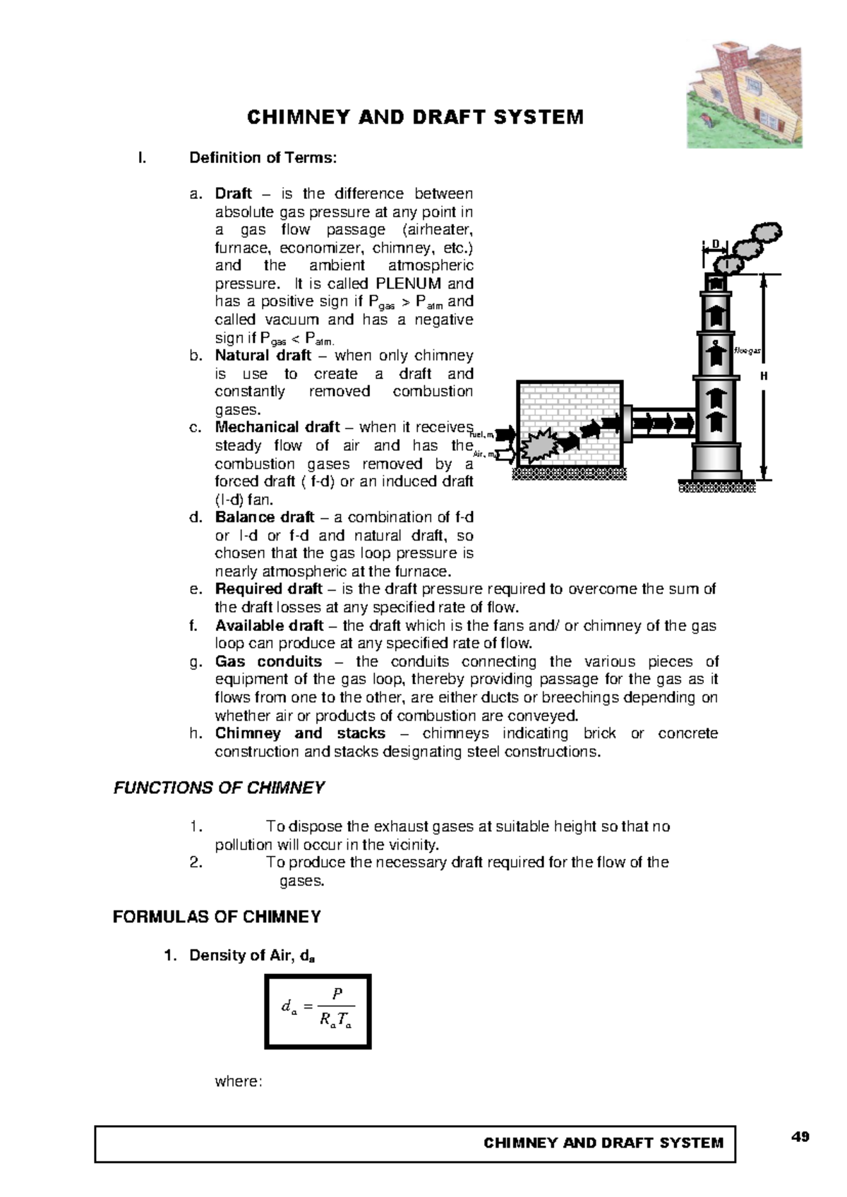 Pdfcoffee - wewewewewe - CHIMNEY AND DRAFT SYSTEM I. Definition of ...