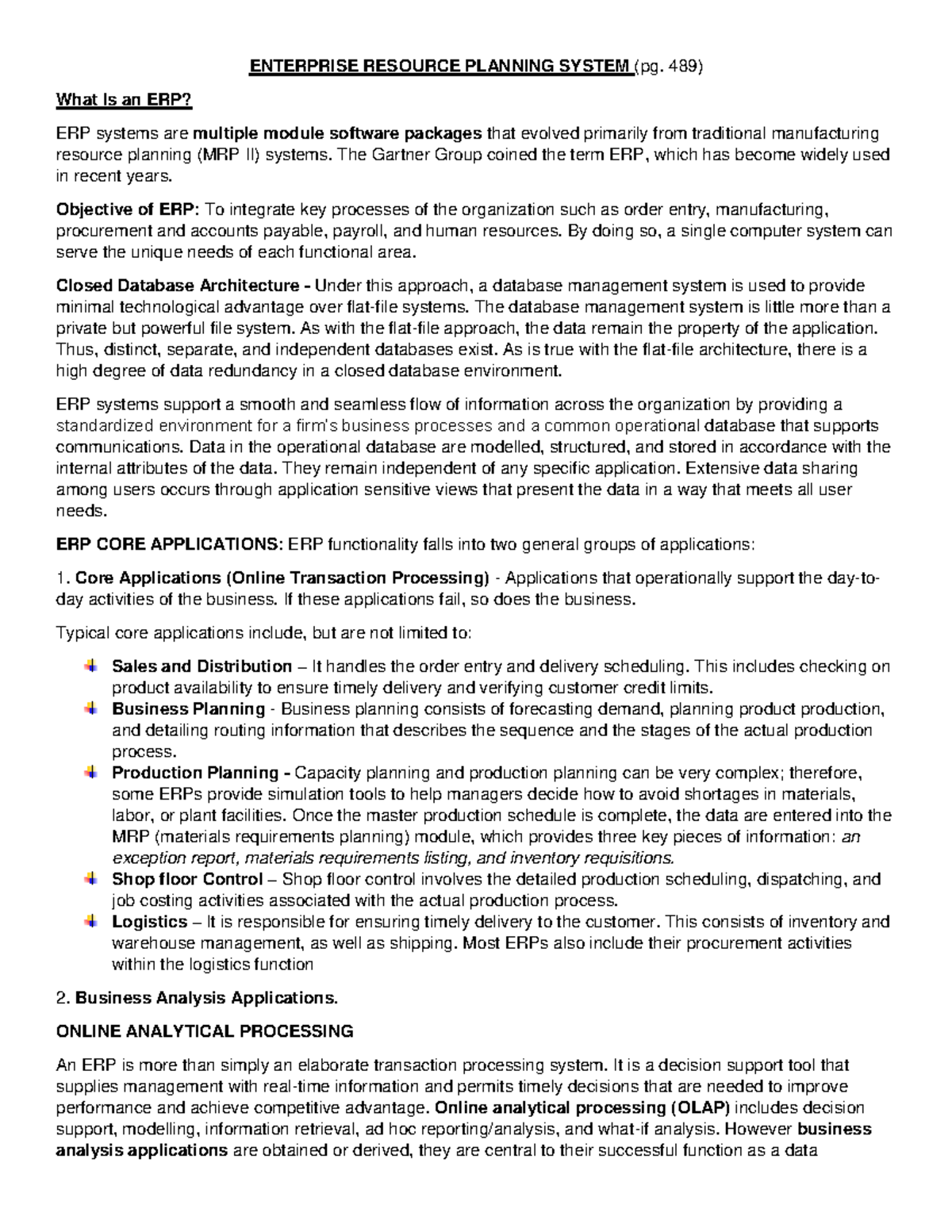 ERP - Understanding Enterprise Resource Planning Systems and ...