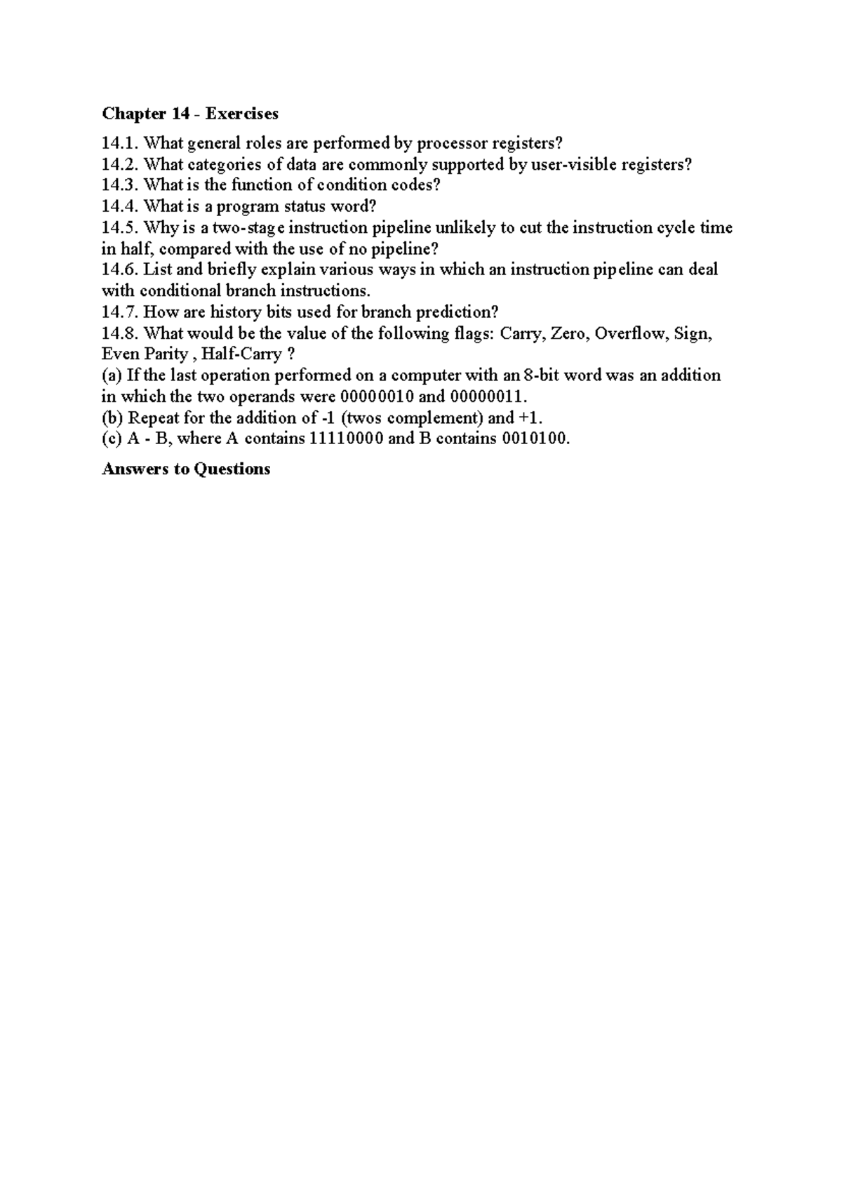 Review questions chapter 14da - Chapter 14 - Exercises 14. What general ...