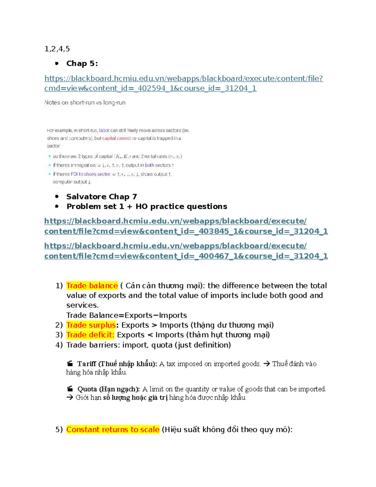 1,2,4,5 Econ 101 Midterm Summary: Key Concepts & Problem Set - Studocu