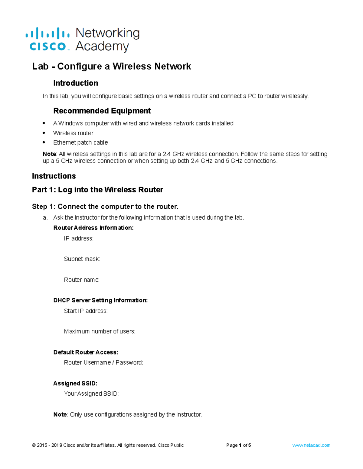 13.1.11 Lab - Setting Up and Configuring Wireless Networks - Studocu