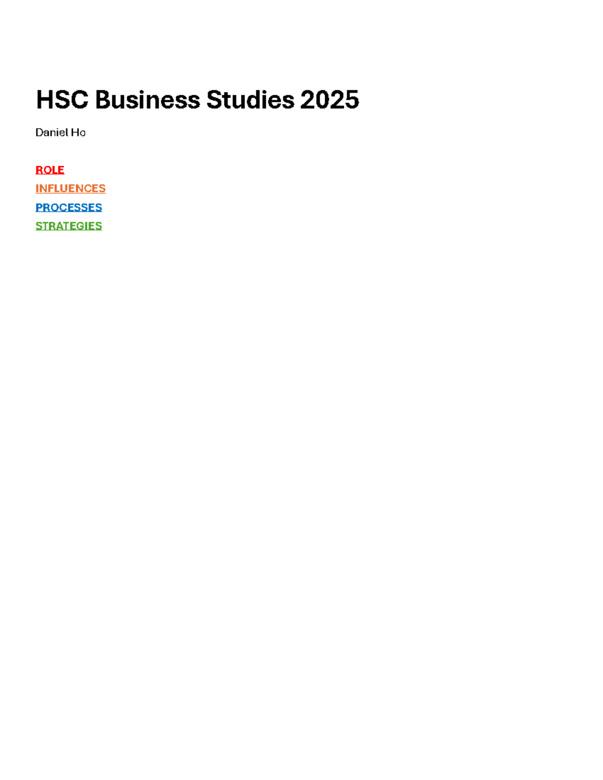 Marketing Notes - HSC Business Studies 2025: Strategies & Processes ...