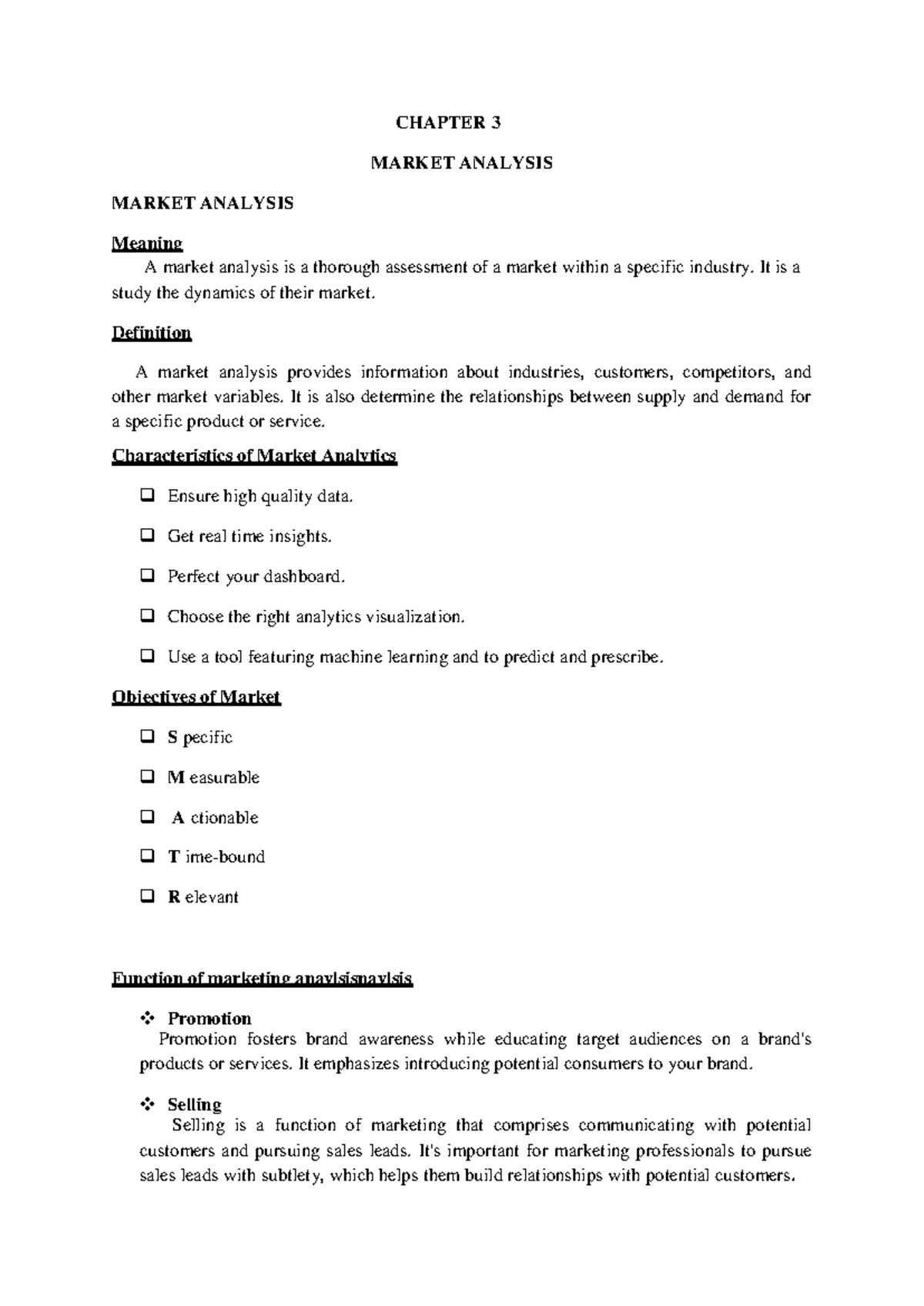 CHAPTER 3 MARKET ANALYSIS: Understanding Market Dynamics and Consumer ...