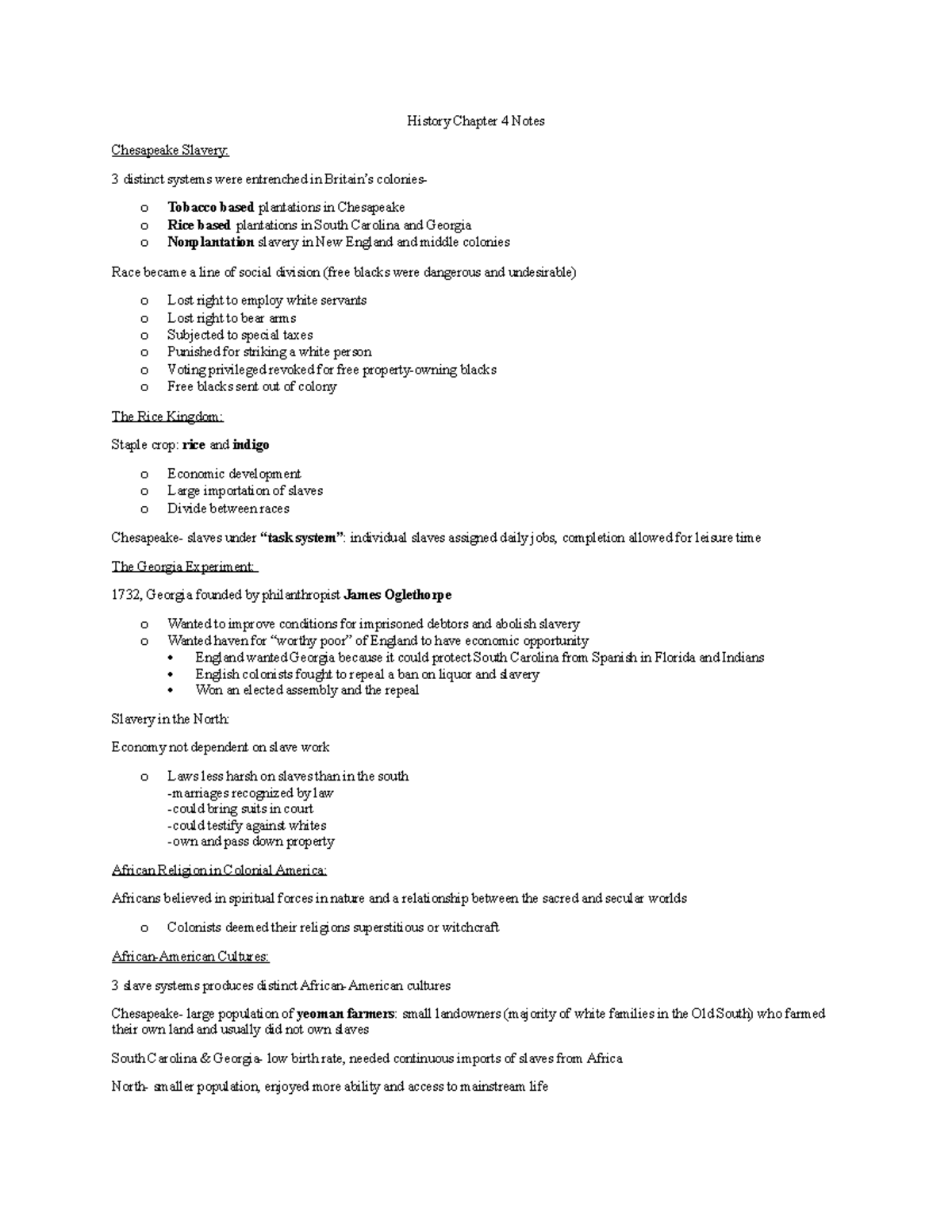 give me liberty chapter 4 notes history - History Chapter 4 Notes ...