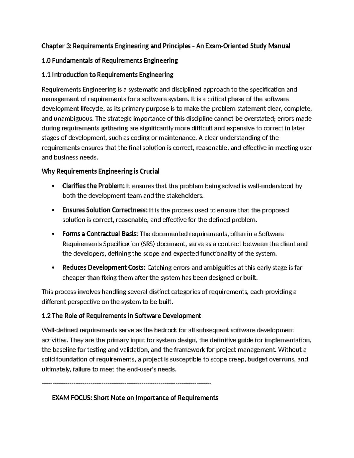 Chapter 3: Requirements Engineering - Study Notes & Past Papers ...
