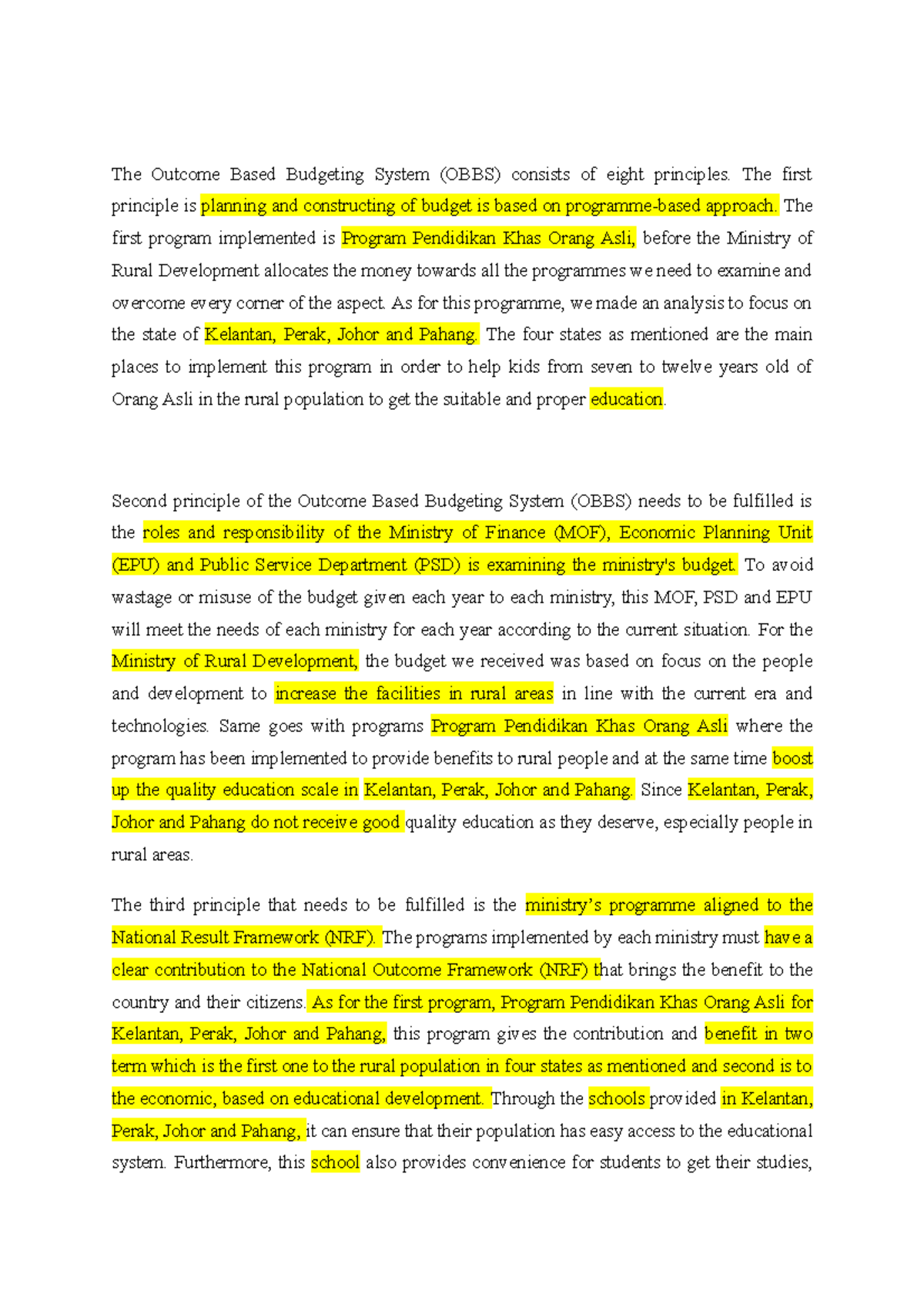 Outcome-Based Budgeting in Malaysia: PAD 370 Group Assignment Insights ...