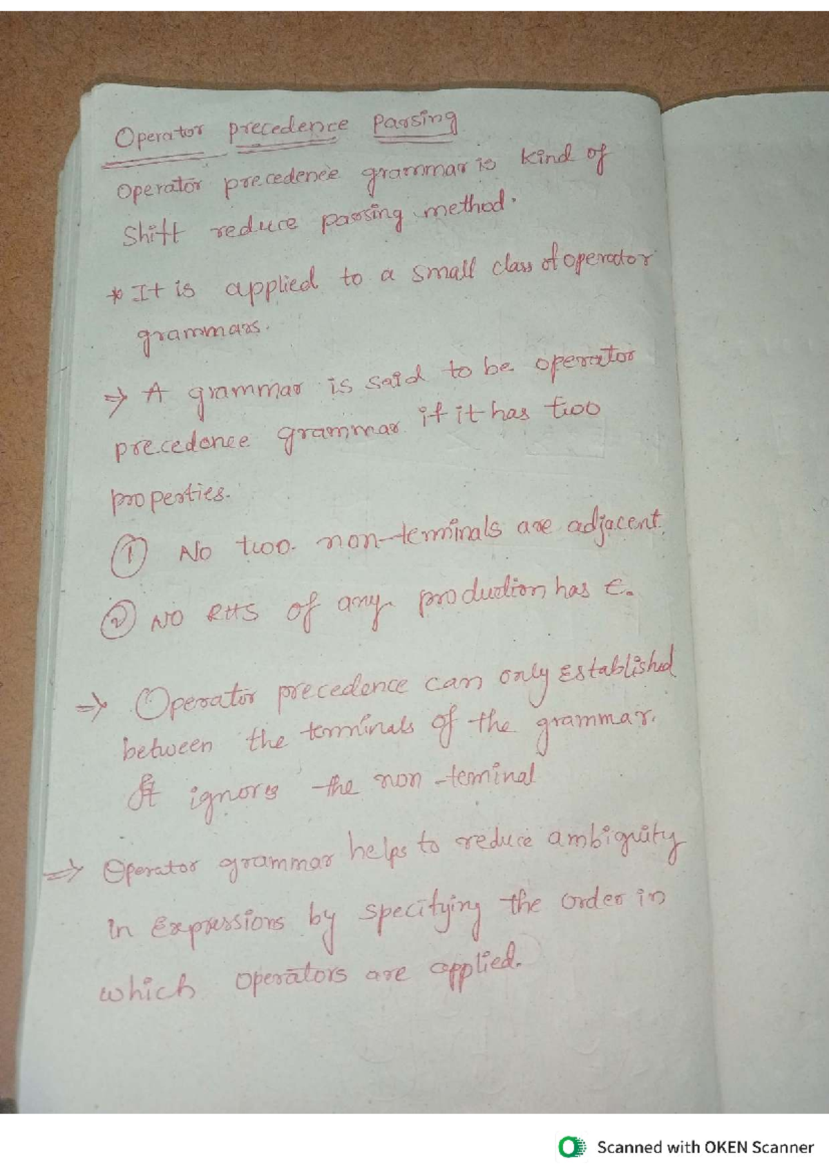 ACD - Operator Precedence Parsing: Shift-Reduce Method Explained - Studocu