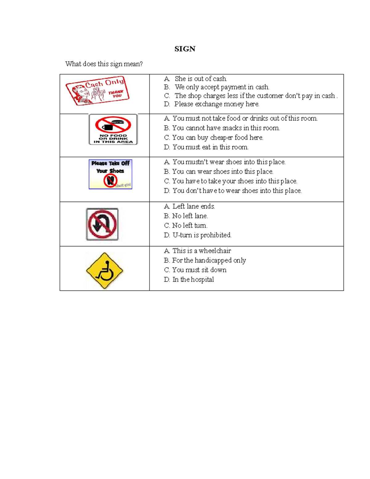Sign 01 - Practice Questions and Answers - Studocu