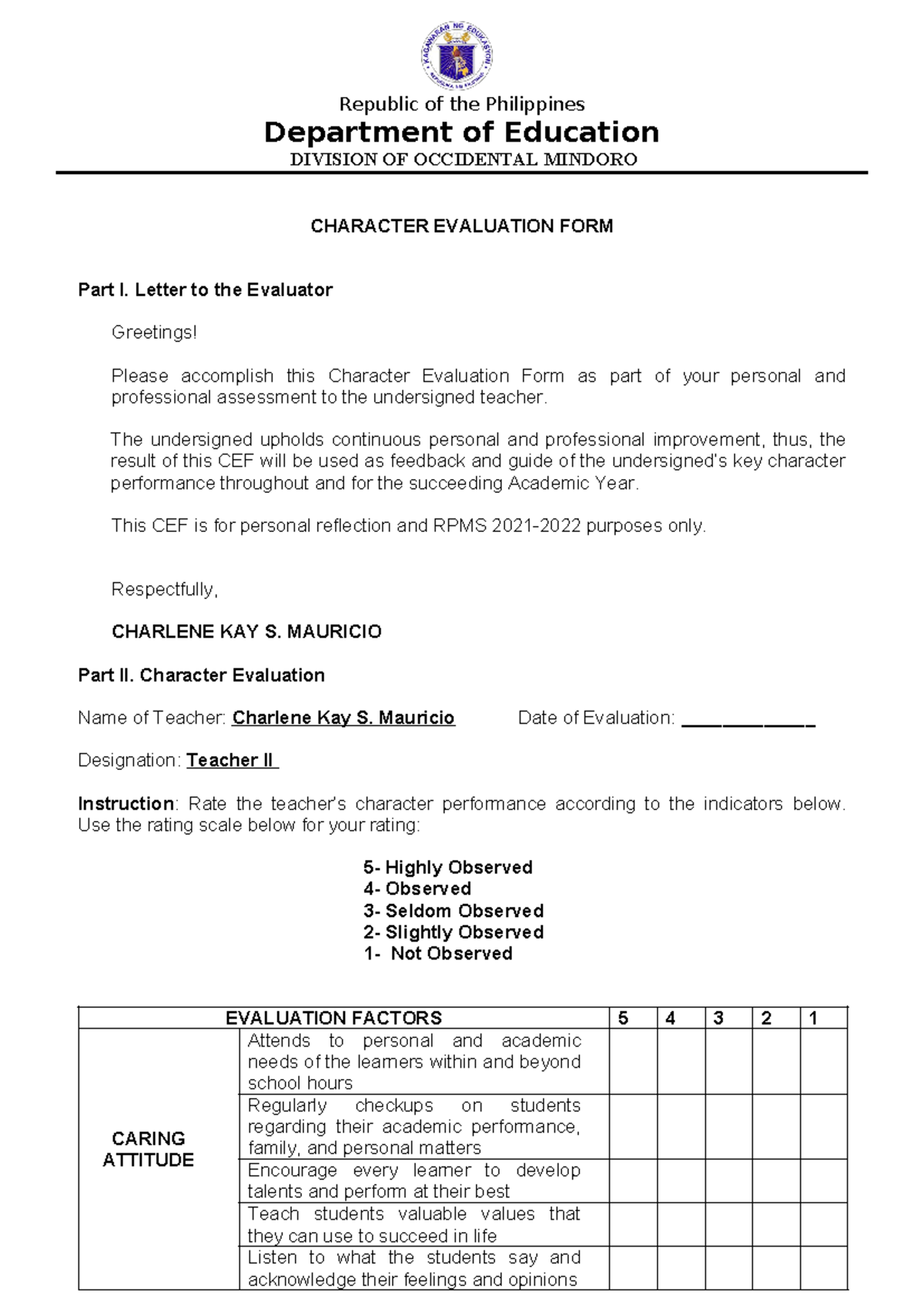 character-evaluation-form-cef-for-teacher-assessment-rpms-2021-2022