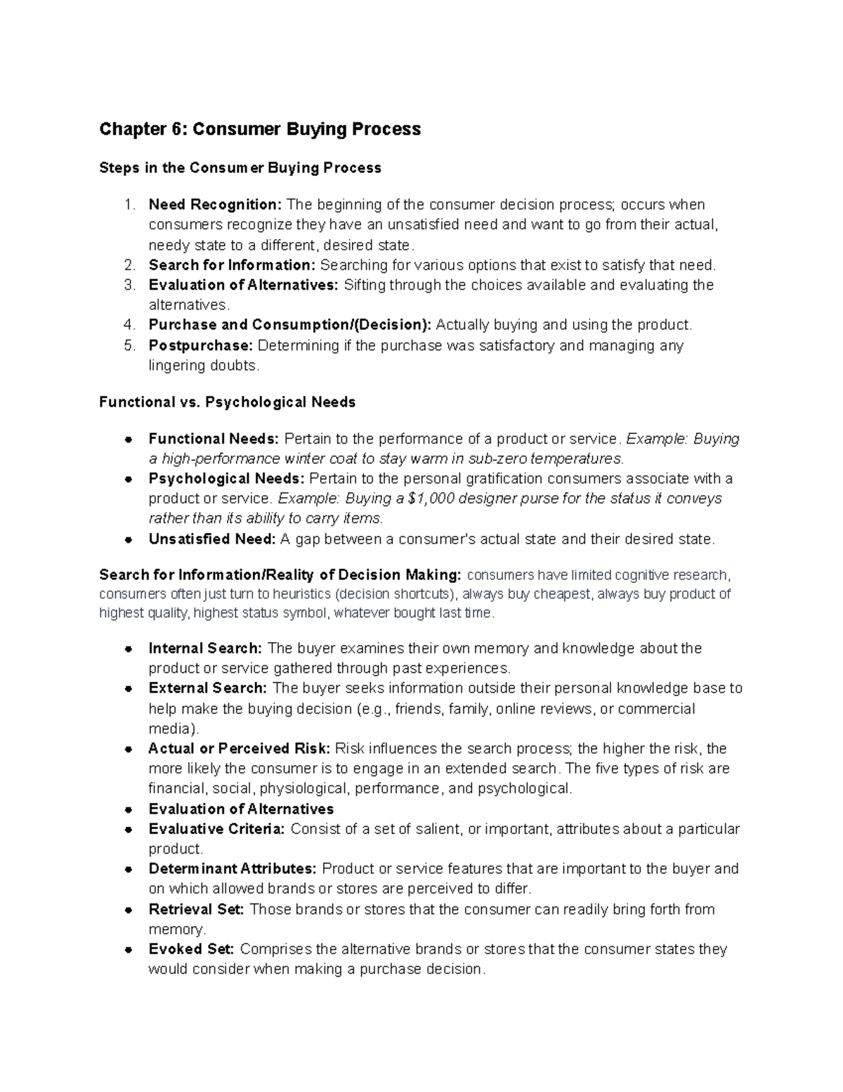 Marketing Study Guide: Consumer Buying Process & B2B Marketing - Studocu