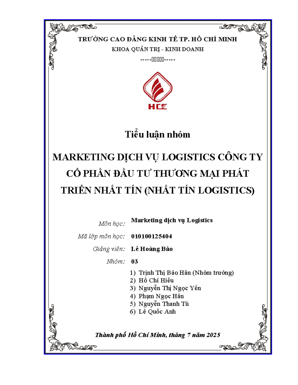 CHIẾN LƯỢC MARKETING LOGISTICS GIÚP DOANH NGHIỆP NÂNG CAO HIỆU QUẢ CẠNH TRANH THỊ TRƯỜNG