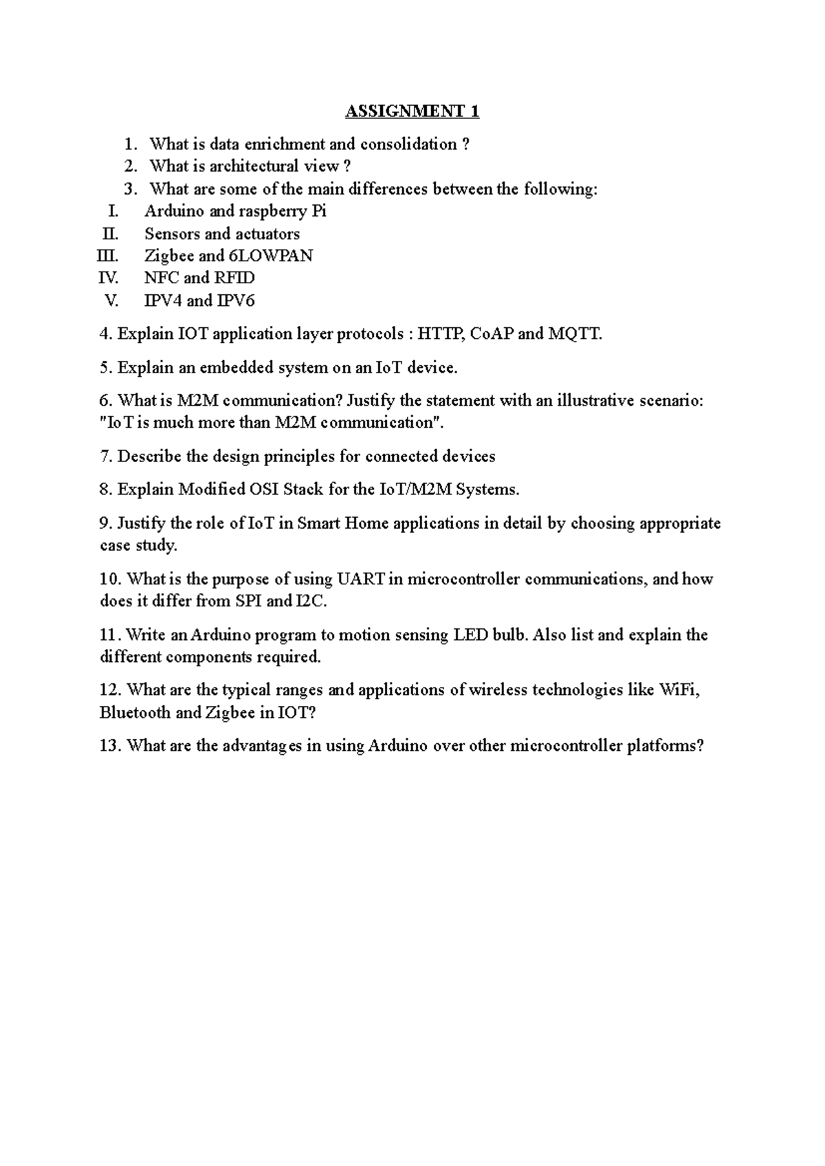 IoT Assignment 1: Data Enrichment, Protocols, and Arduino Insights ...