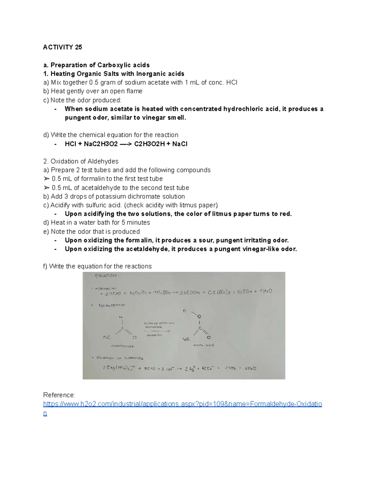 2728 - Lab Activity on Solubility & Hydrolysis of Organic Compounds ...