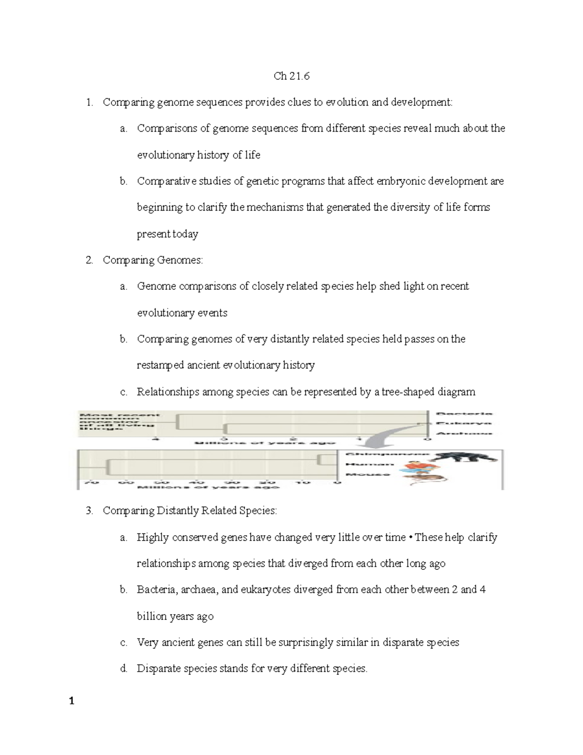 Comparative Genomics: Insights into Evolution and Development - Ch 21 ...