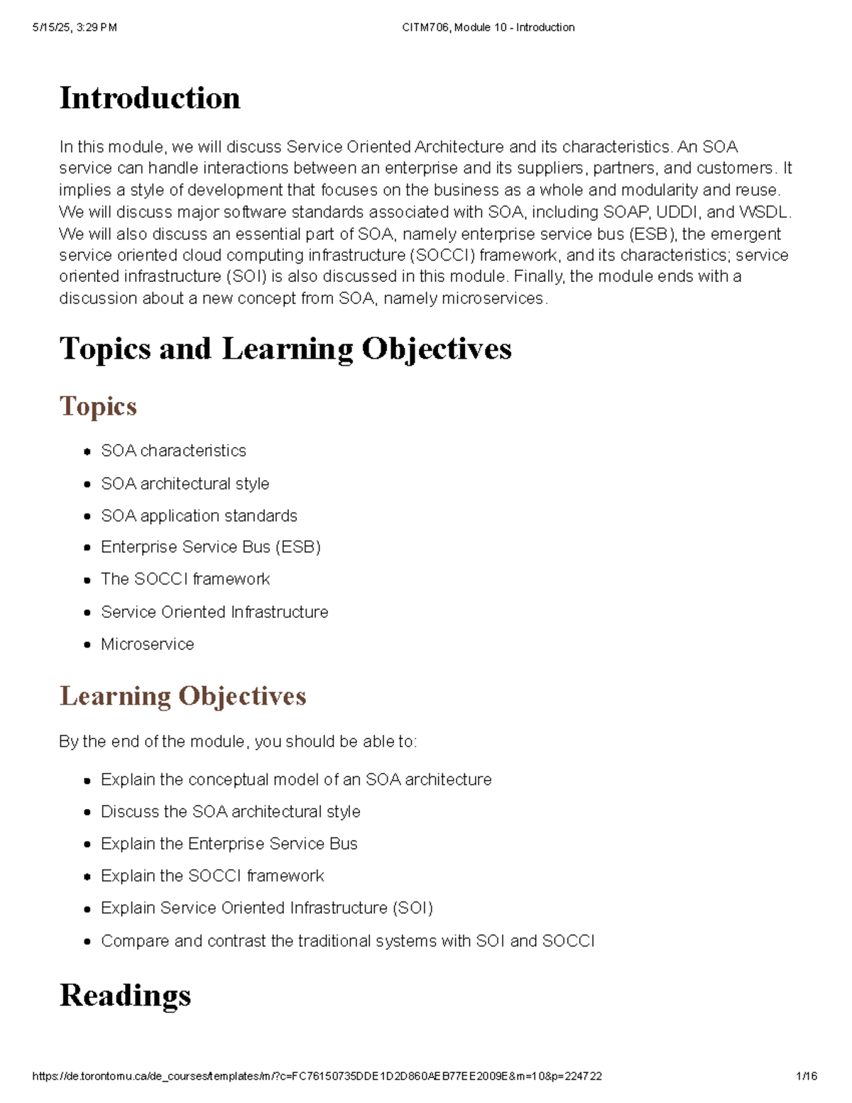 CITM706: Module 10 - Exploring Service Oriented Architecture (SOA ...