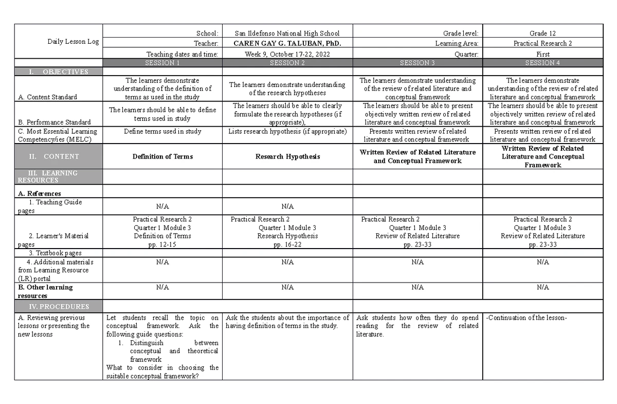Research Chapter 4: Sampling Procedure Using Purposive Sampling - Studocu