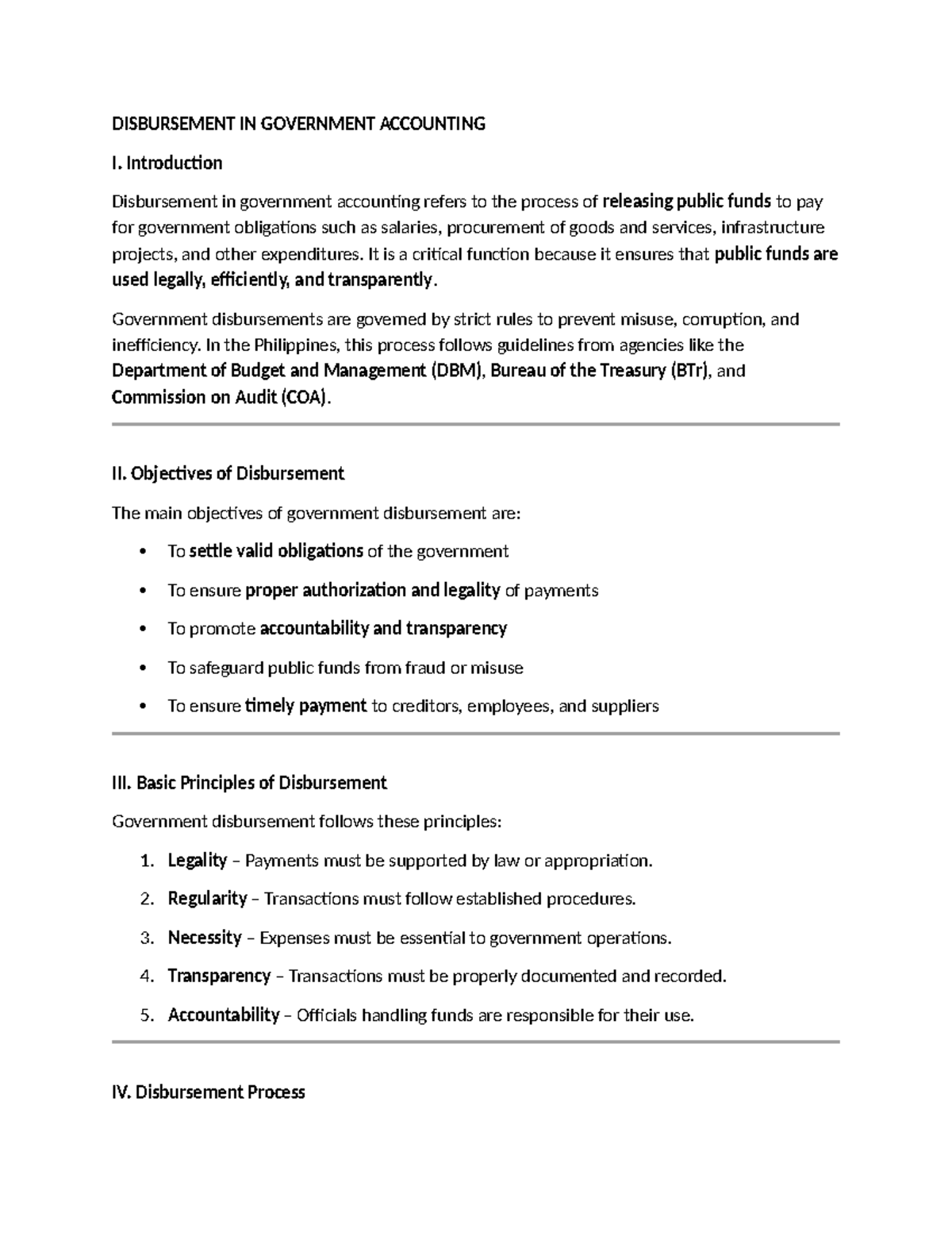 Disbursement in Government Accounting: Key Principles and Processes ...
