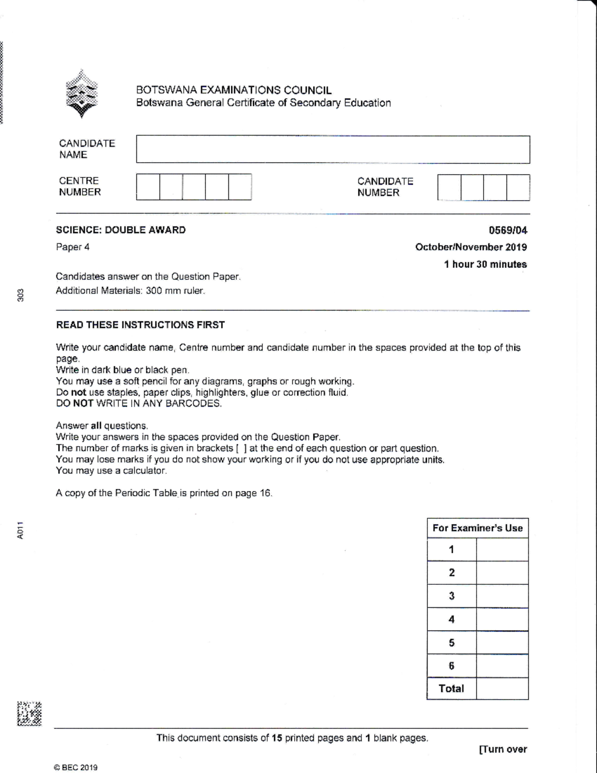 Bgcse SDA Paper 4 2019 - Comprehensive Revision Guide - Studocu