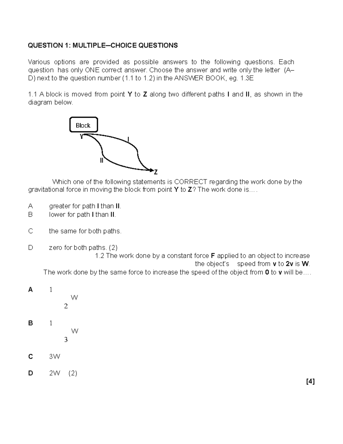 FET 2025 Physical Sciences Test 8 - Question & Answer Guide - Studocu