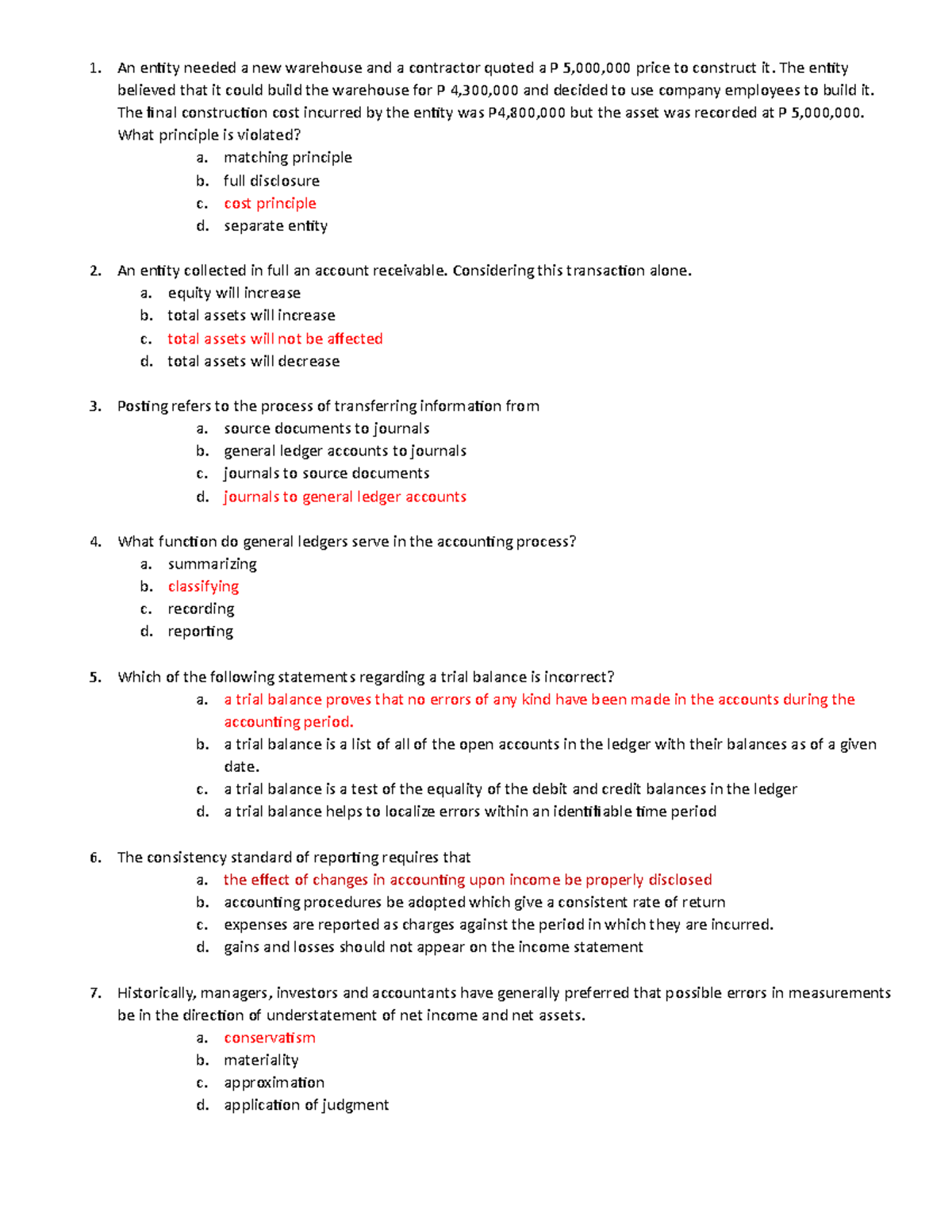 Accounting 101: Mastery Test Q&A Insights and Answers - Studocu