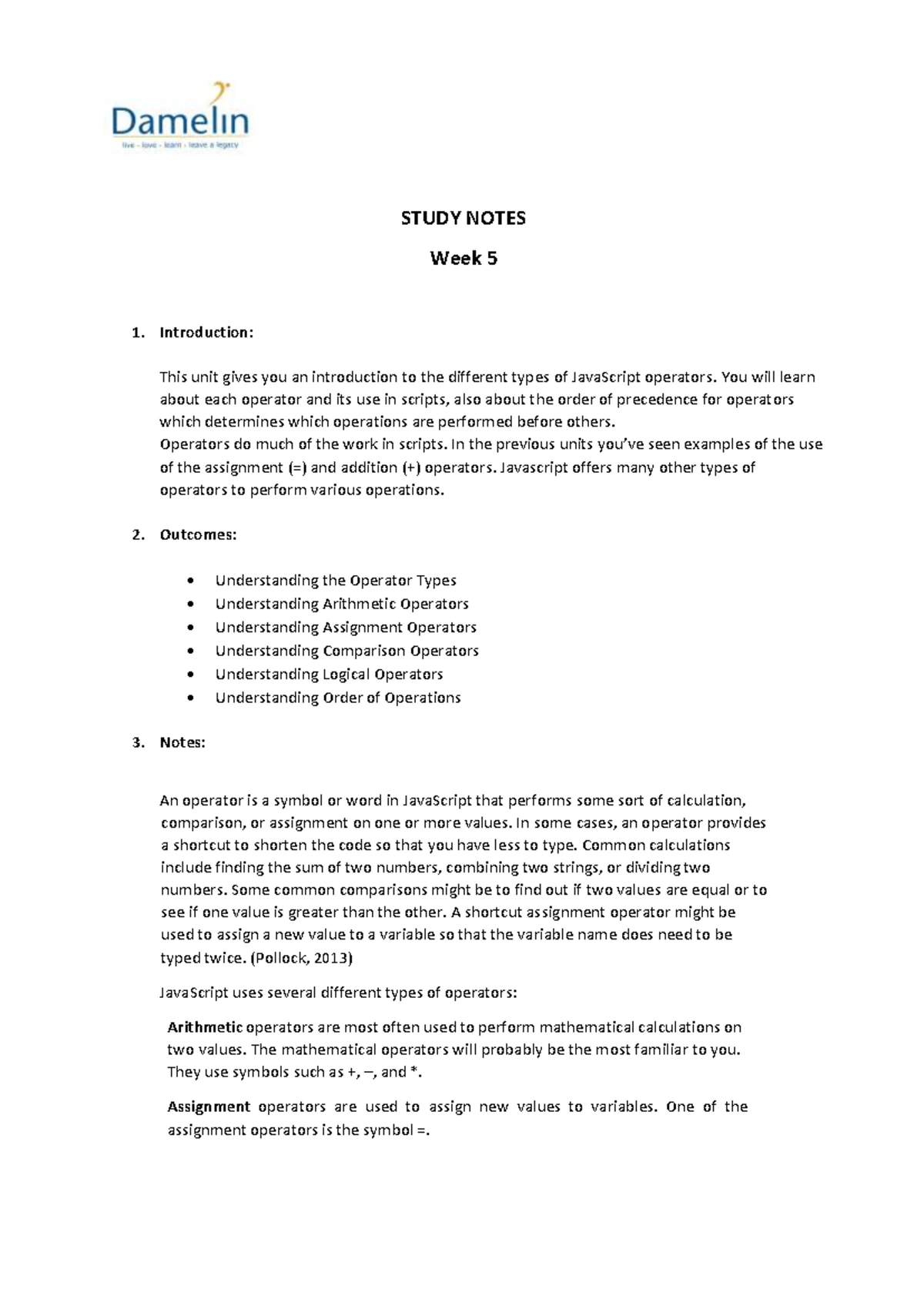 Pretty Enhanced Web Dev 2A Study Notes: HTML5 & Design Principles - Studocu