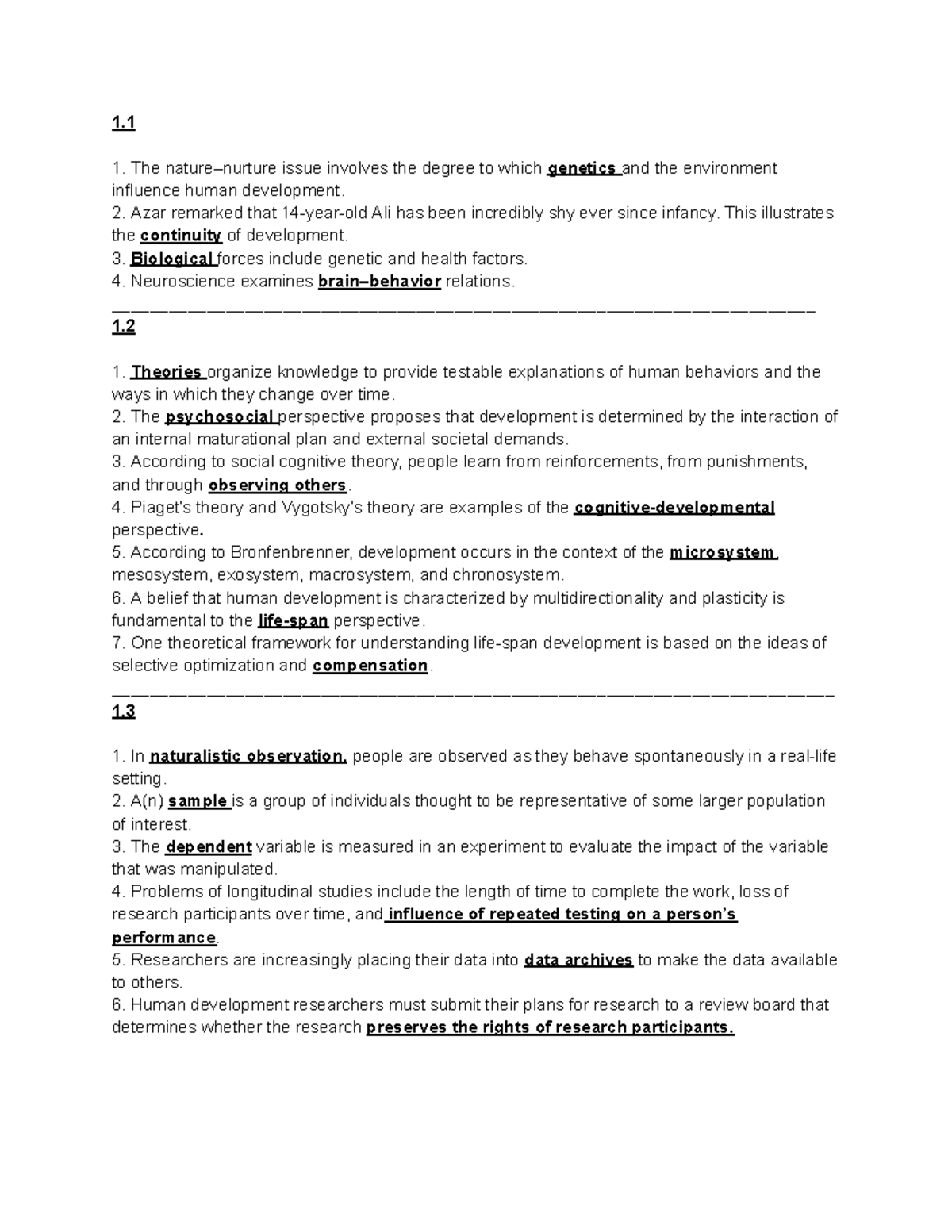PSYCH 340 - Human Development: Key Concepts and Theories - Studocu