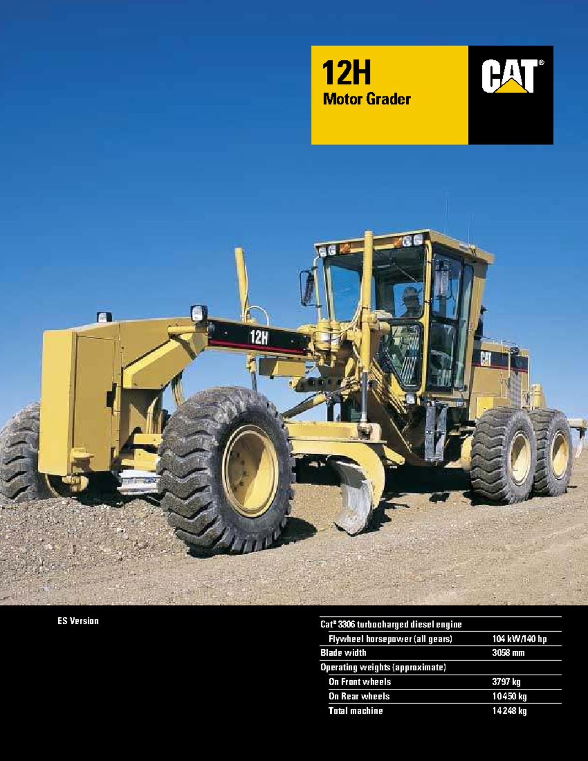 12H Motor Grader Specifications and Features Overview - Studocu