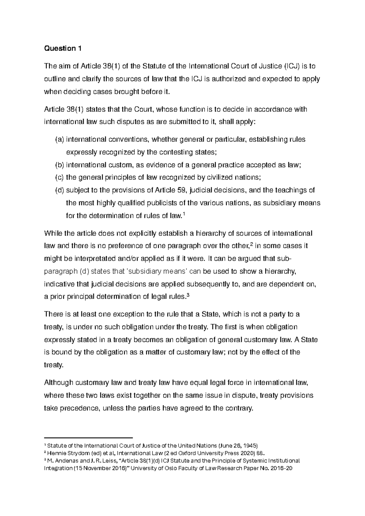 LCP4801 Assignment 2: Sources and Principles of International Law - Studocu