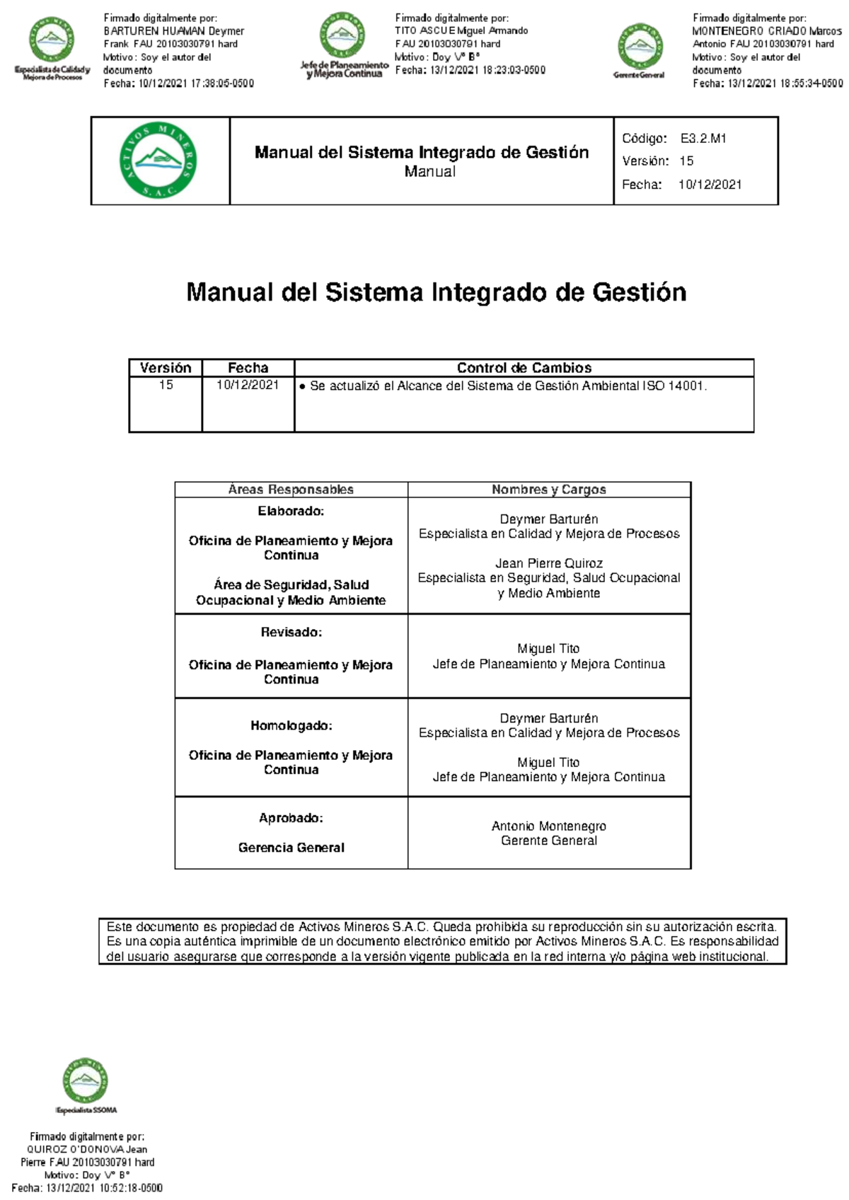 Manual SGC ISO 9001 v13 - ISO 9001 - Manual del Sistema Integrado de ...