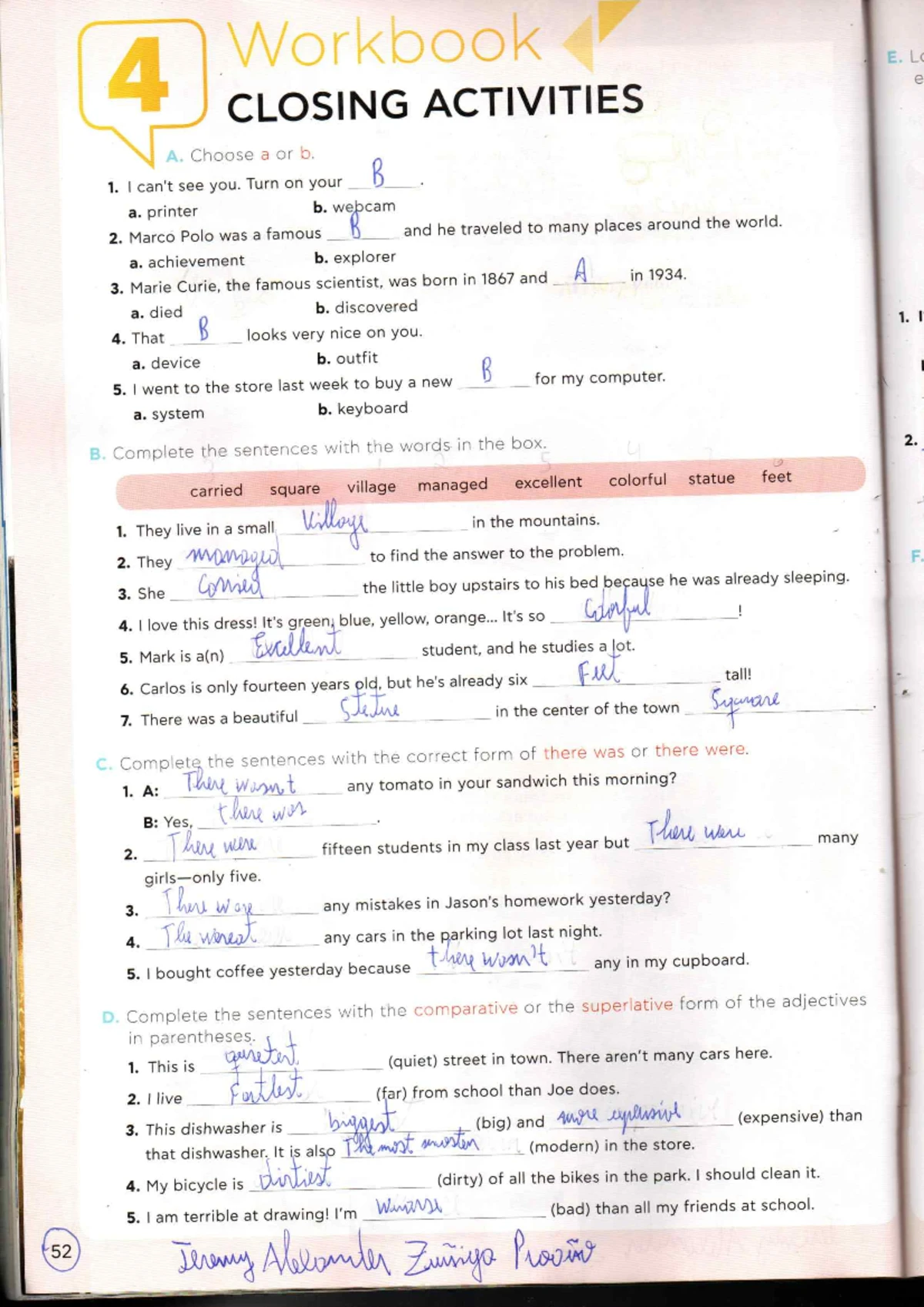 Level 4 - Workbook E: Closing Activities and Gaudi's Architecture - Studocu