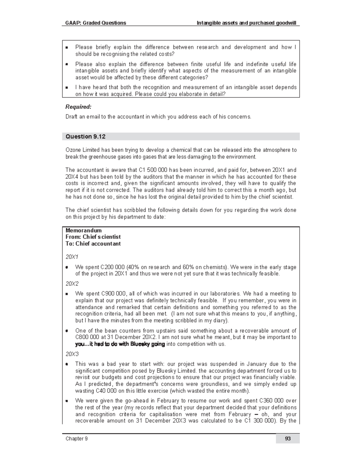 GAAP: Graded Questions on Intangible Assets & Goodwill Analysis - Studocu