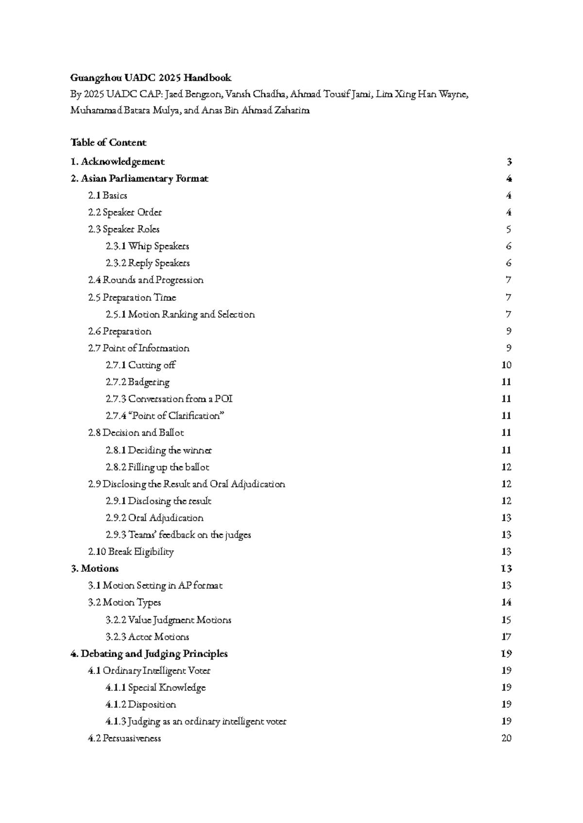2025 UADC Handbook: Comprehensive Guide for Debating and Judging - Studocu