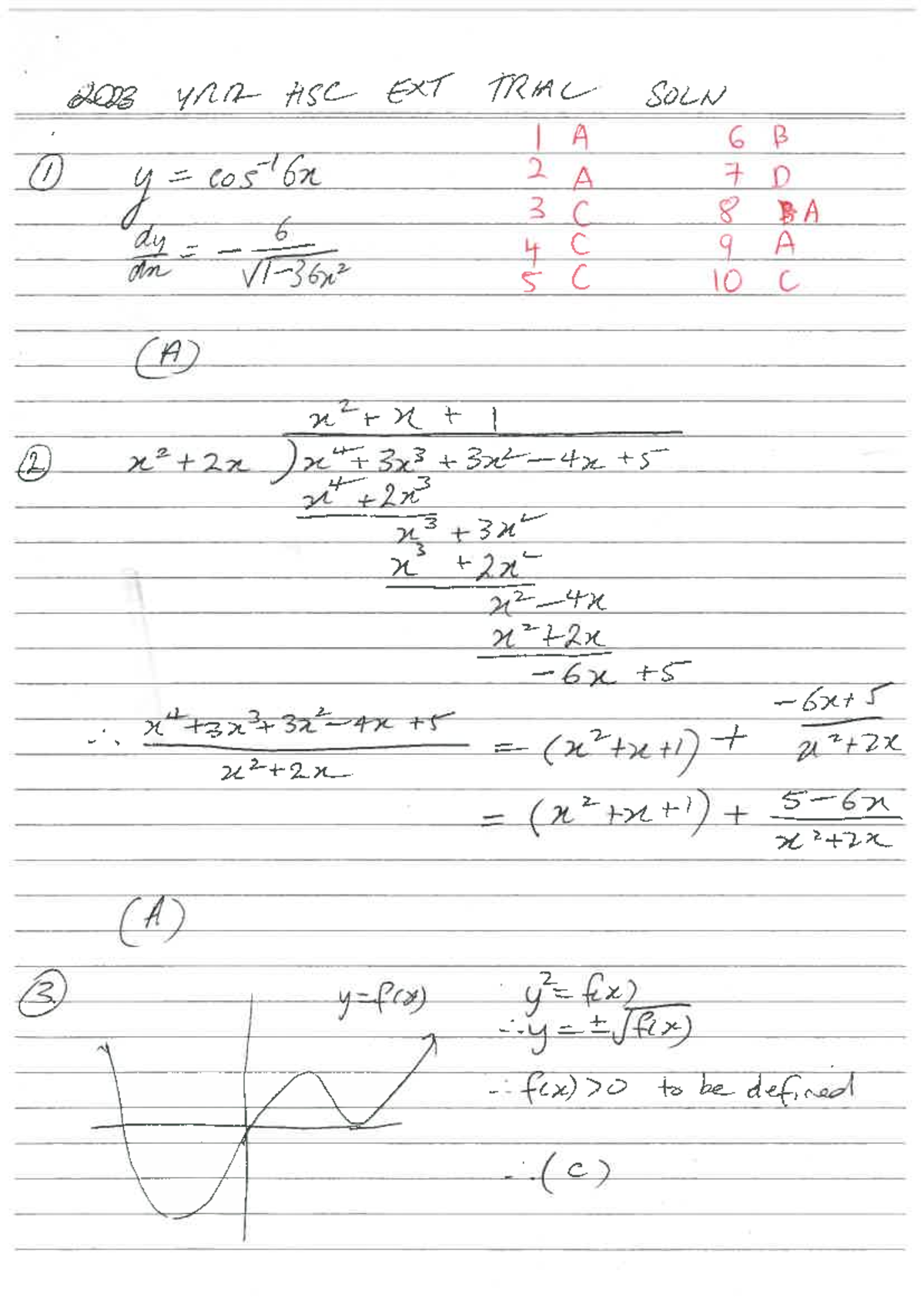 2023 AT4 HSC Mathematics Extension 1 Worked Solutions and Marking ...