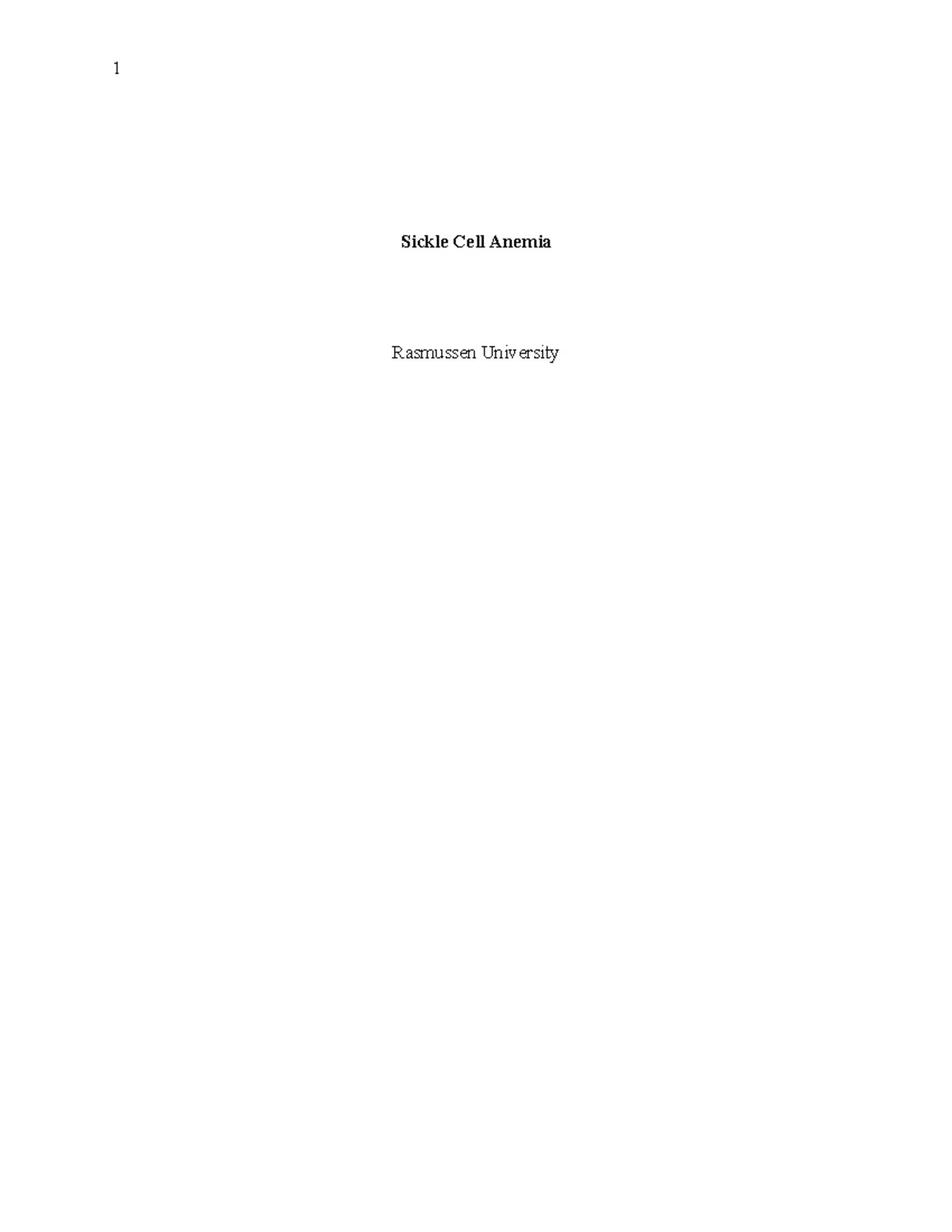 Hematology Study - Sickle Cell Anemia Concept Map Guide - Studocu