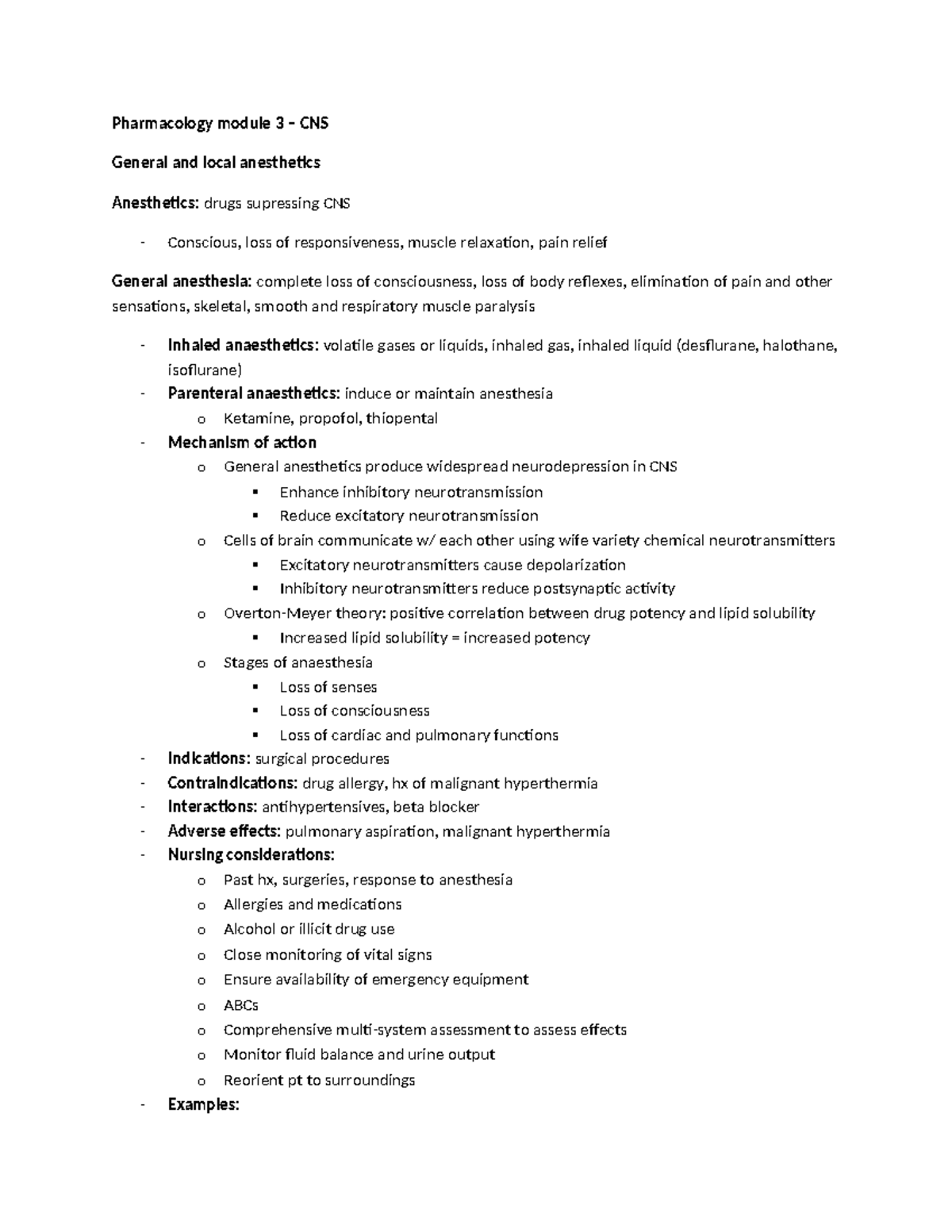 Pharmacology module 3 - Studocu