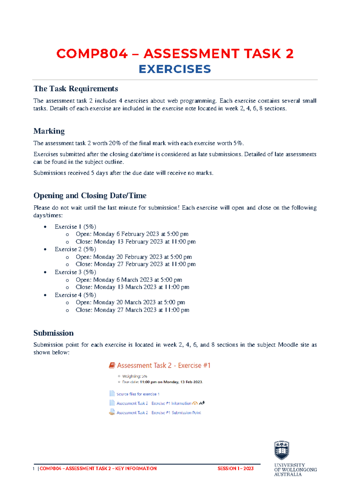 COMP804 Assessment Task 2: Web Programming Exercises Details - Studocu