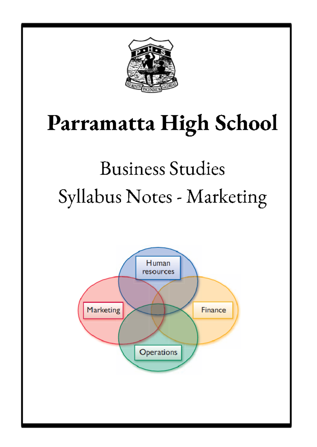Business Studies - Marketing Syllabus Notes (BS101) - Document Preview