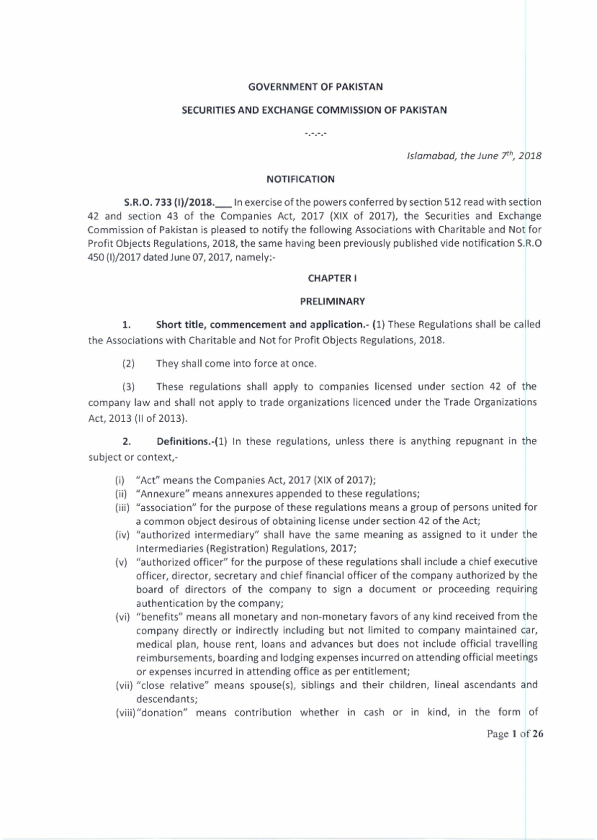 Regulations For Associations With Charitable Not For Profit Objects