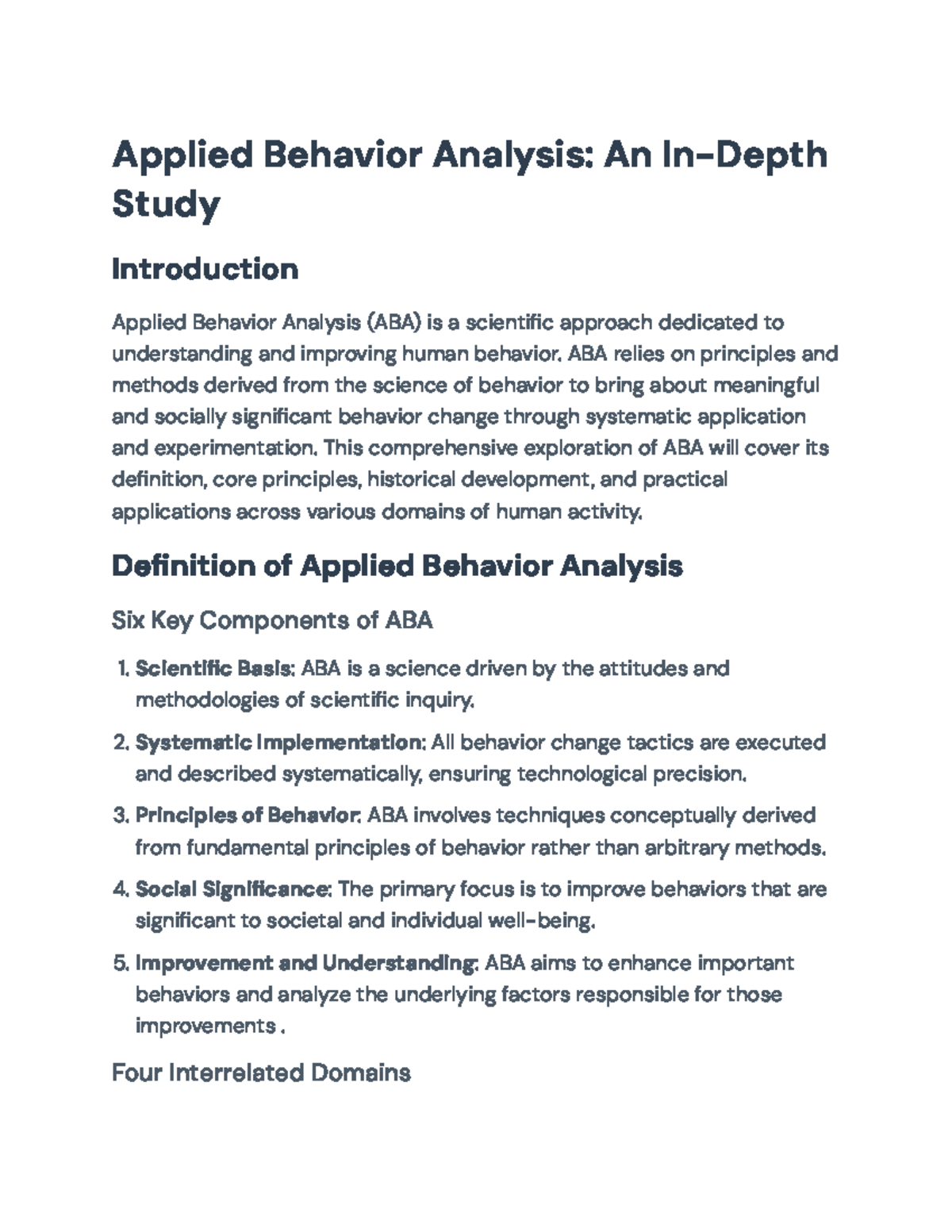 Applied Behavior Analysis (ABA): Principles, Applications & Insights ...