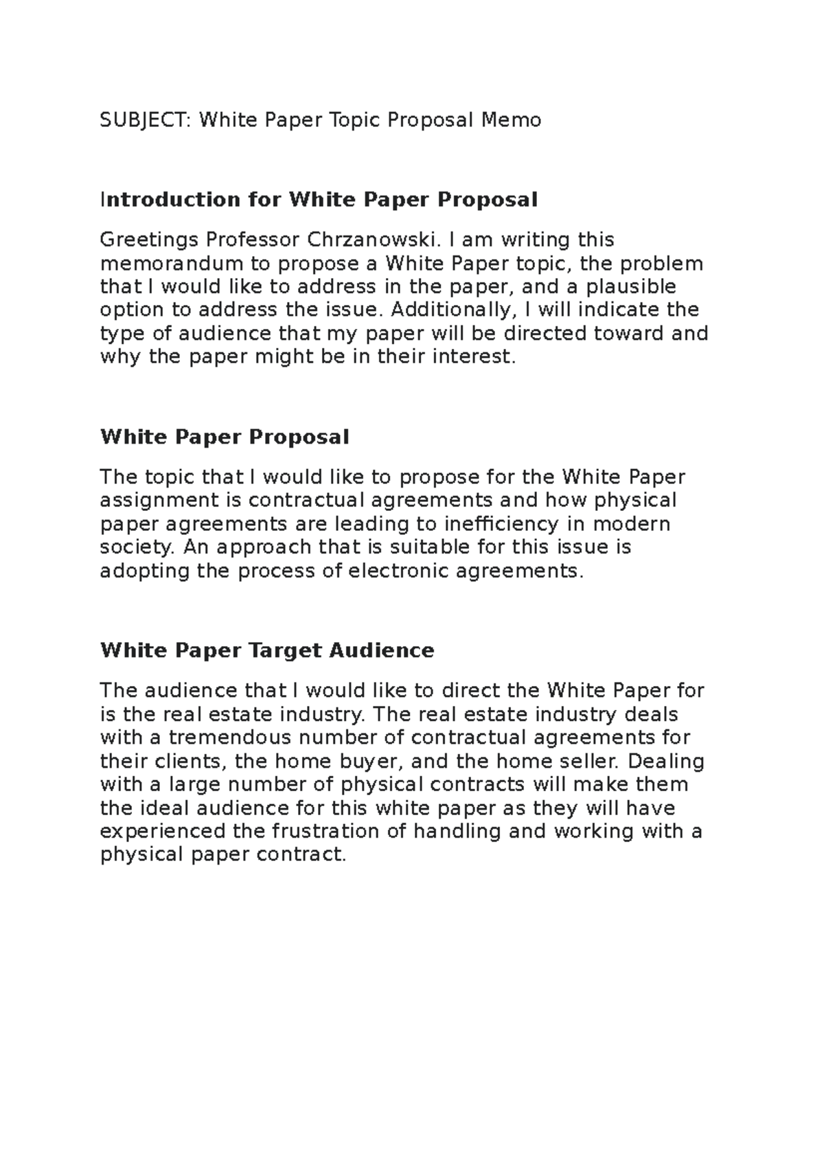 What Is A White Paper Proposal