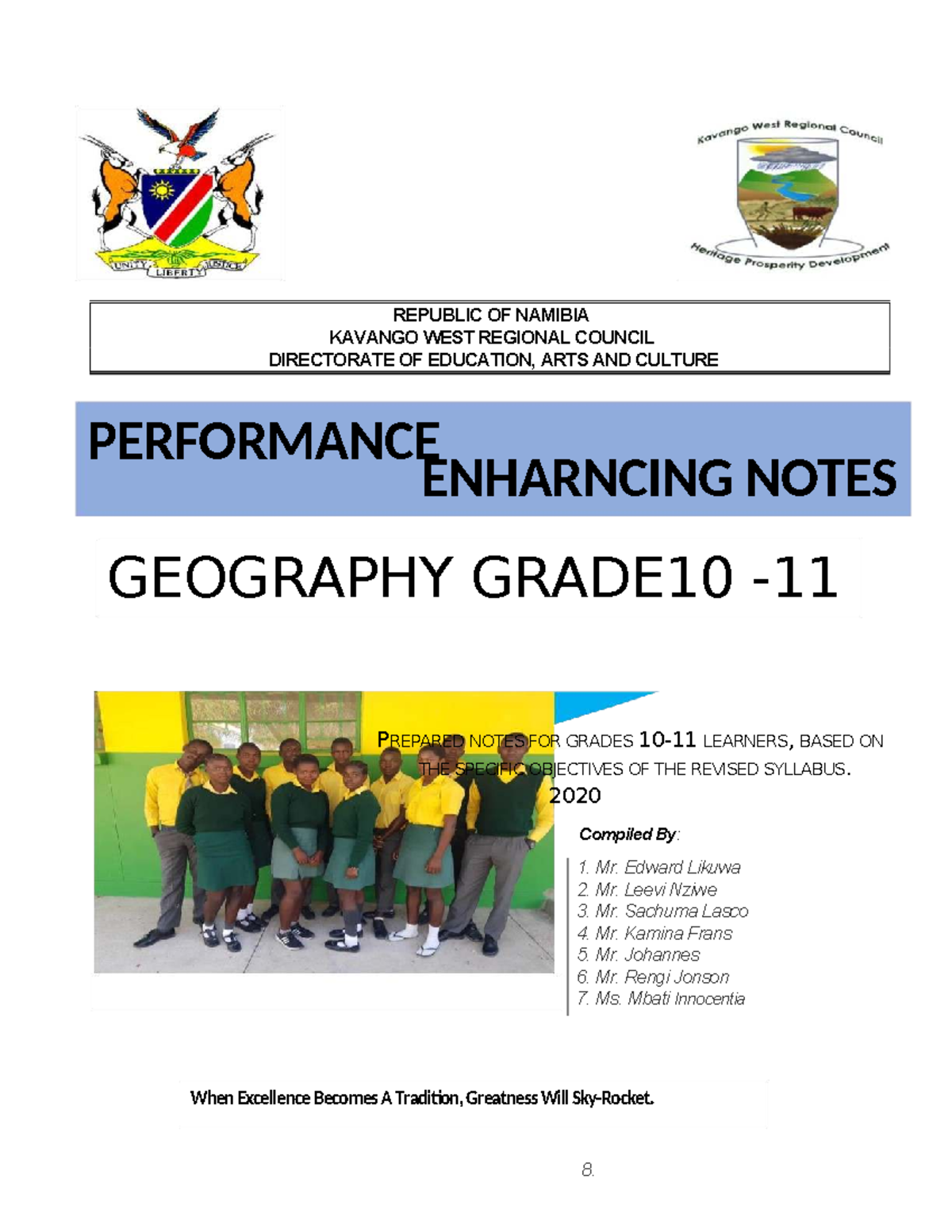 Geography Notes for Grade 10: Performance Enhancing Study Guide - Studocu