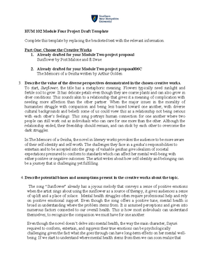 Mod1 Short Answer - 1 Module 1: Short answers HUM 102: Self, Society ...