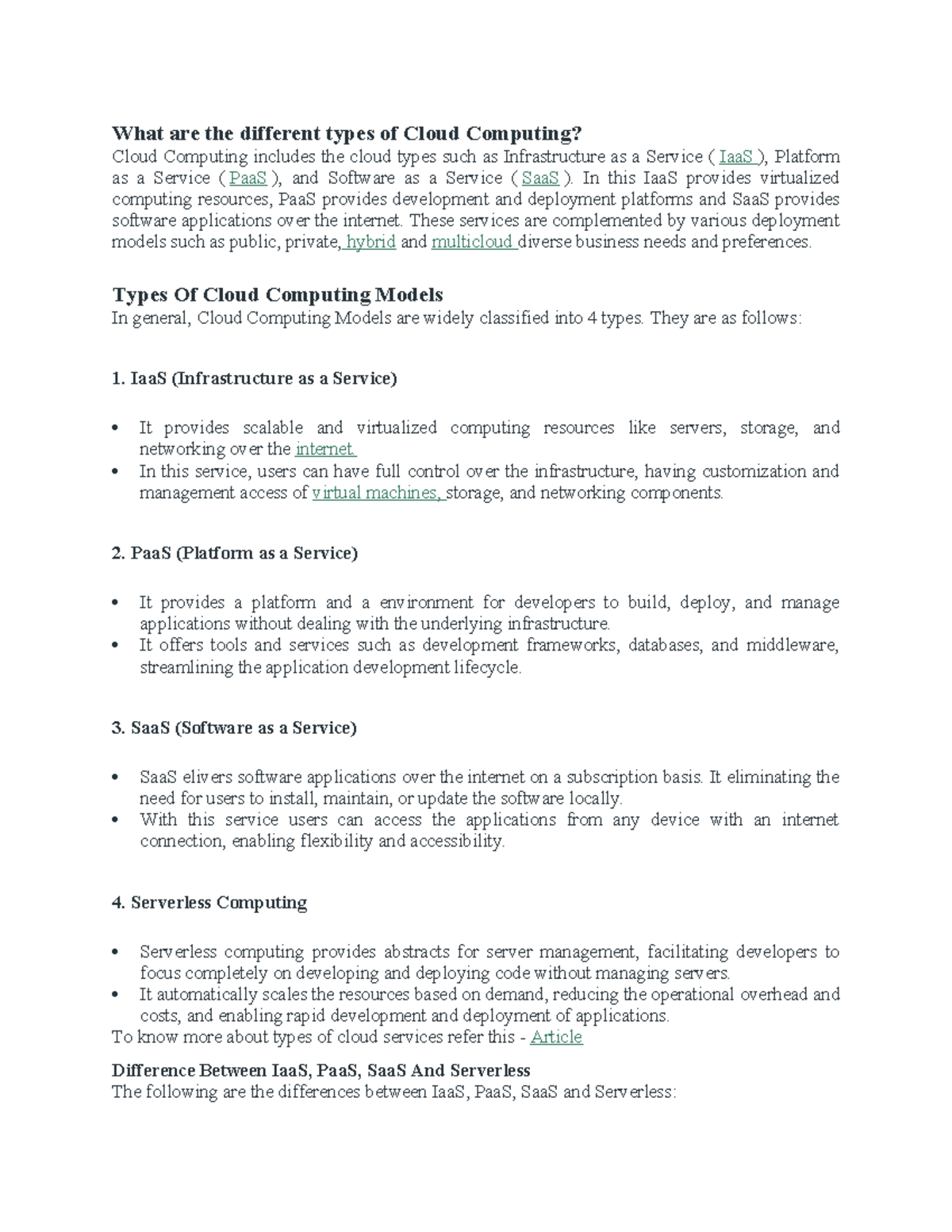 CC Topics - Cloud Computing: Types, Models, and Services Explained ...