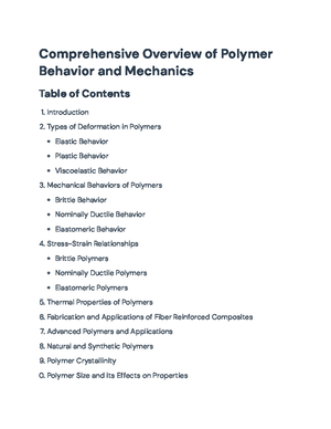 Understanding Polymer Structures: Key Concepts and Chemical Properties ...