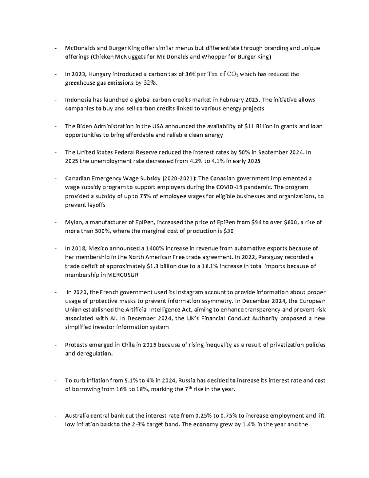 Real World Examples: Economic Policies and Market Changes in 2023-2025 ...