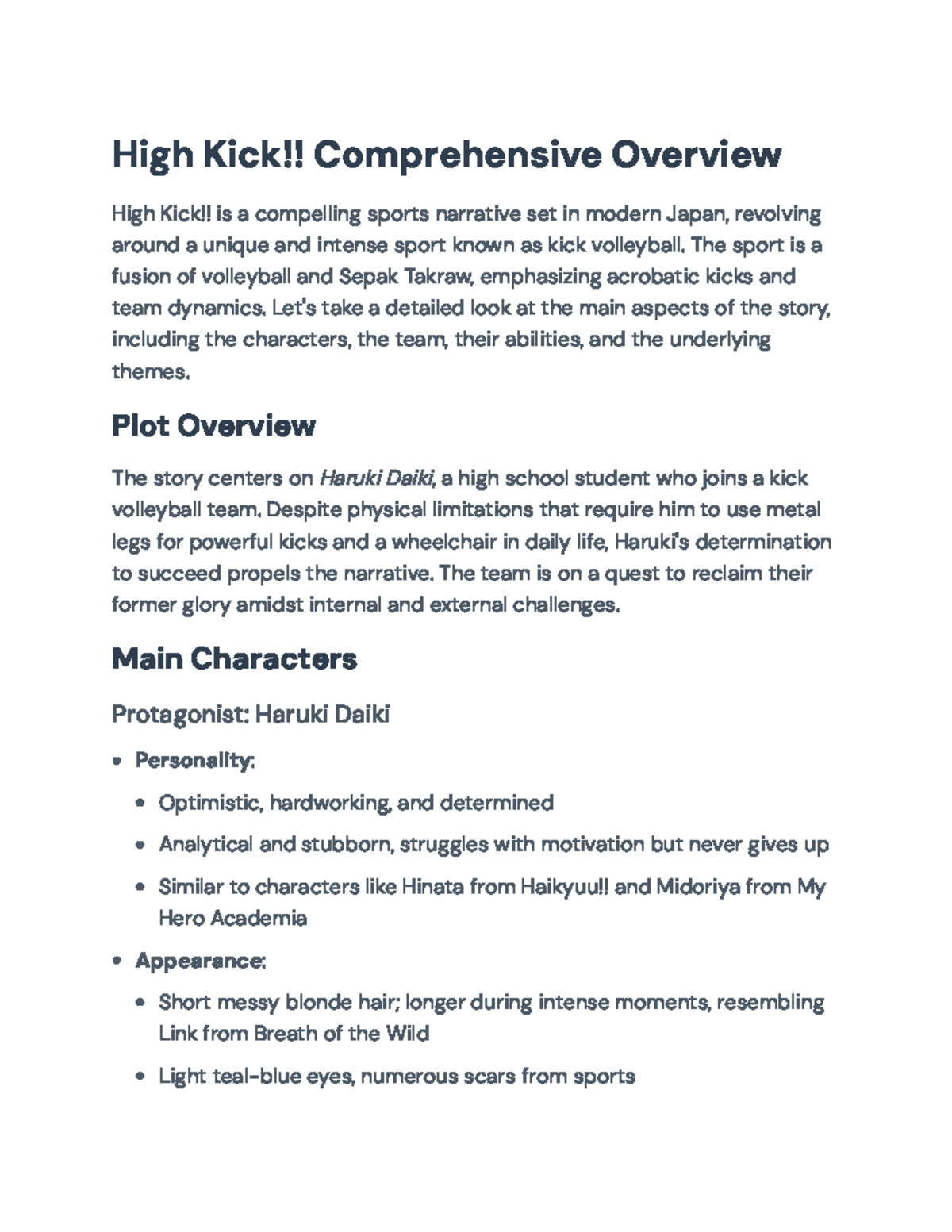 High Kick!! (VK101): Character Analysis and Themes of Determination ...