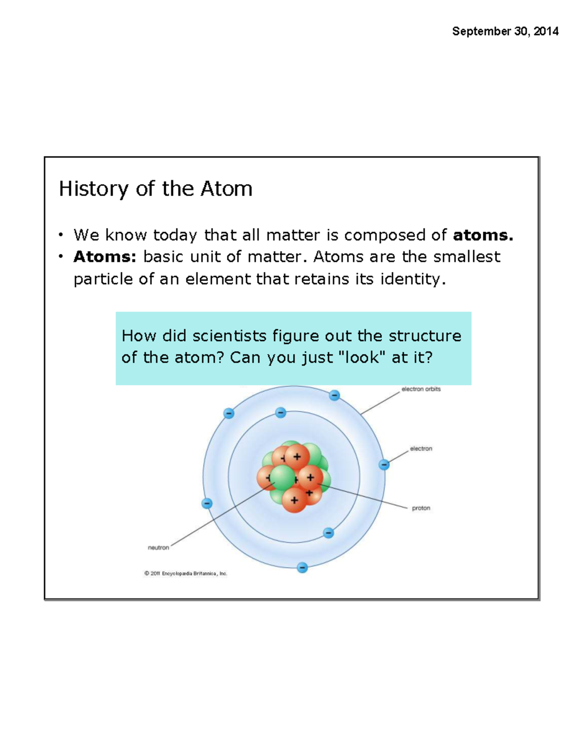 History of the Atom: Key Discoveries and Theories (HIST 101) - Studocu