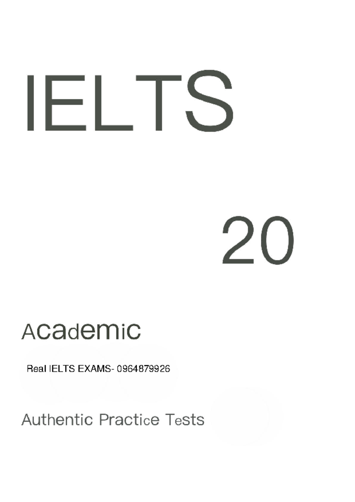 Cambridge 20 IELTS Practice Tests - 0964879926 - Studocu