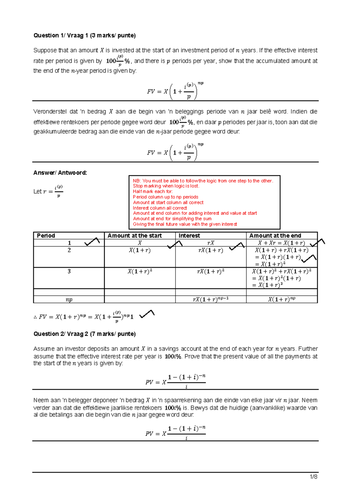 Semester Test 1 2026 Memo: Investment and Interest Calculations - Studocu